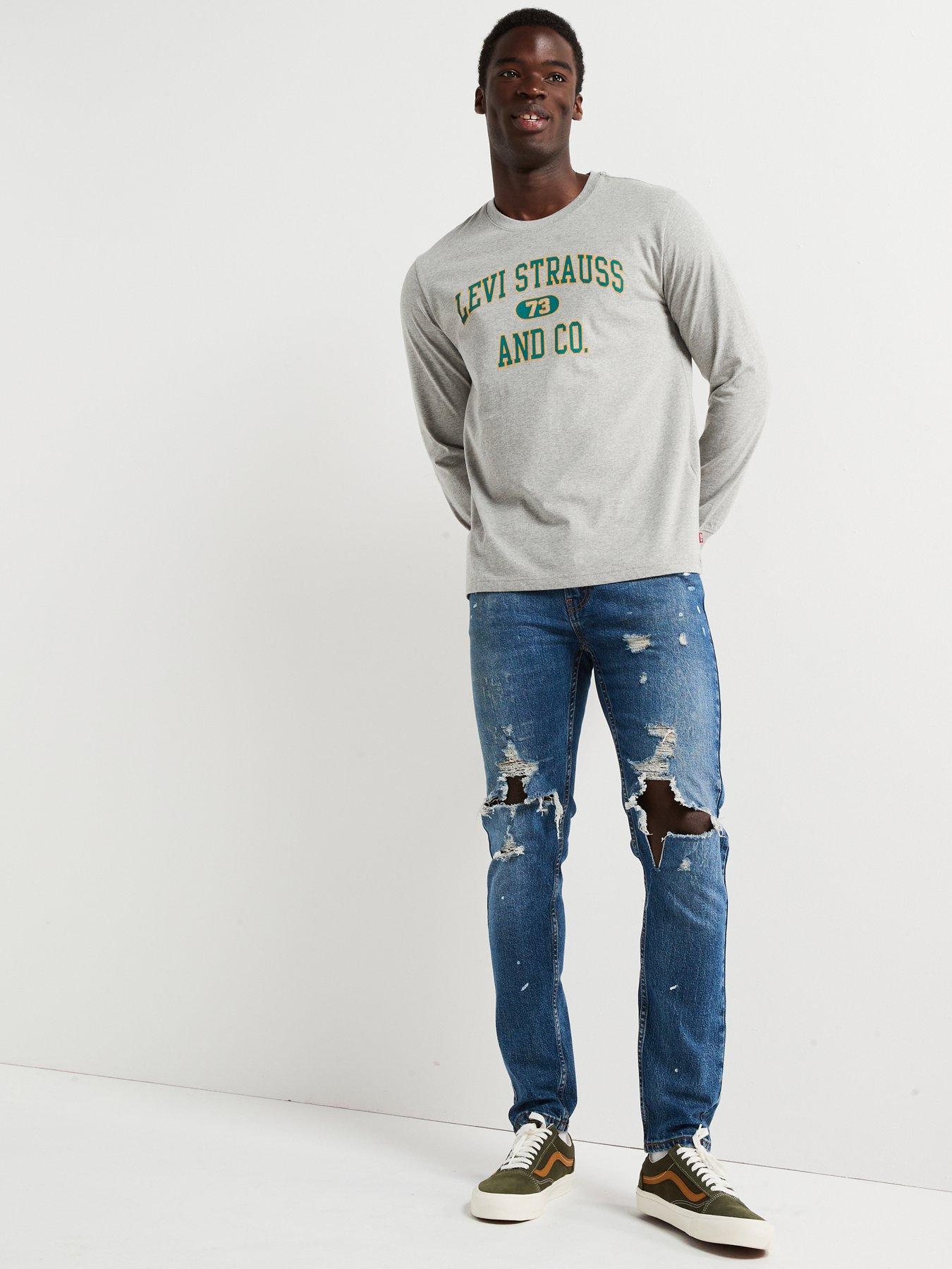 Image 1 of 4 of Levi's 515 Slim Fit Straight Jeans - Circus Show Dx - Blue