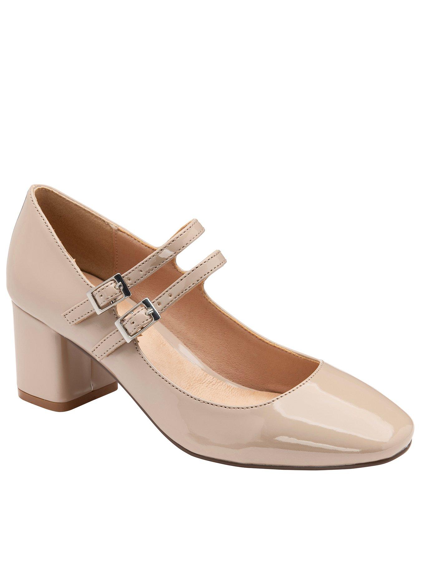 undefined Howth Heeled Mary Jane - Nude
