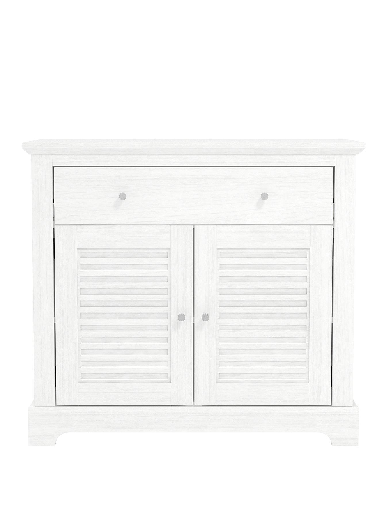 stillFront image of gfw-salcombe-2-door-1-drawer-compact-sideboard-white