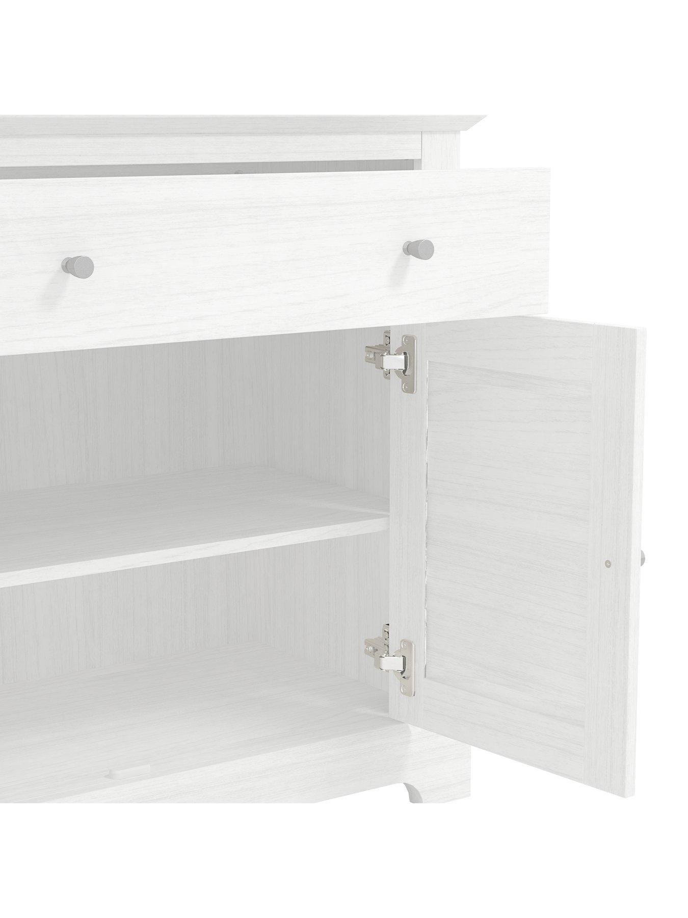  image of gfw-salcombe-2-door-1-drawer-compact-sideboard-white