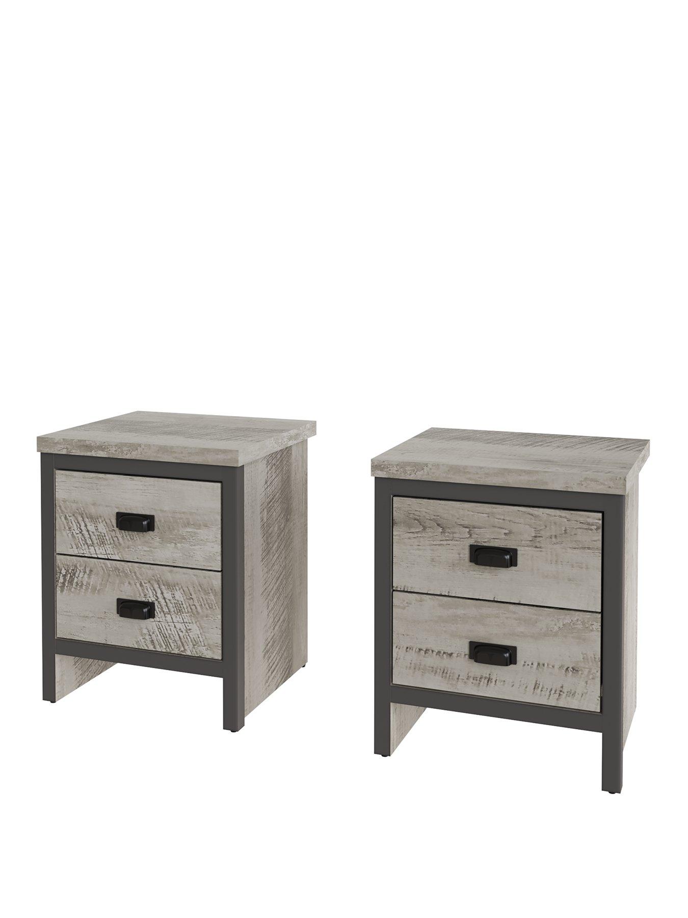  image of gfw-boston-2-drawer-bedside-chest-pack-of-2