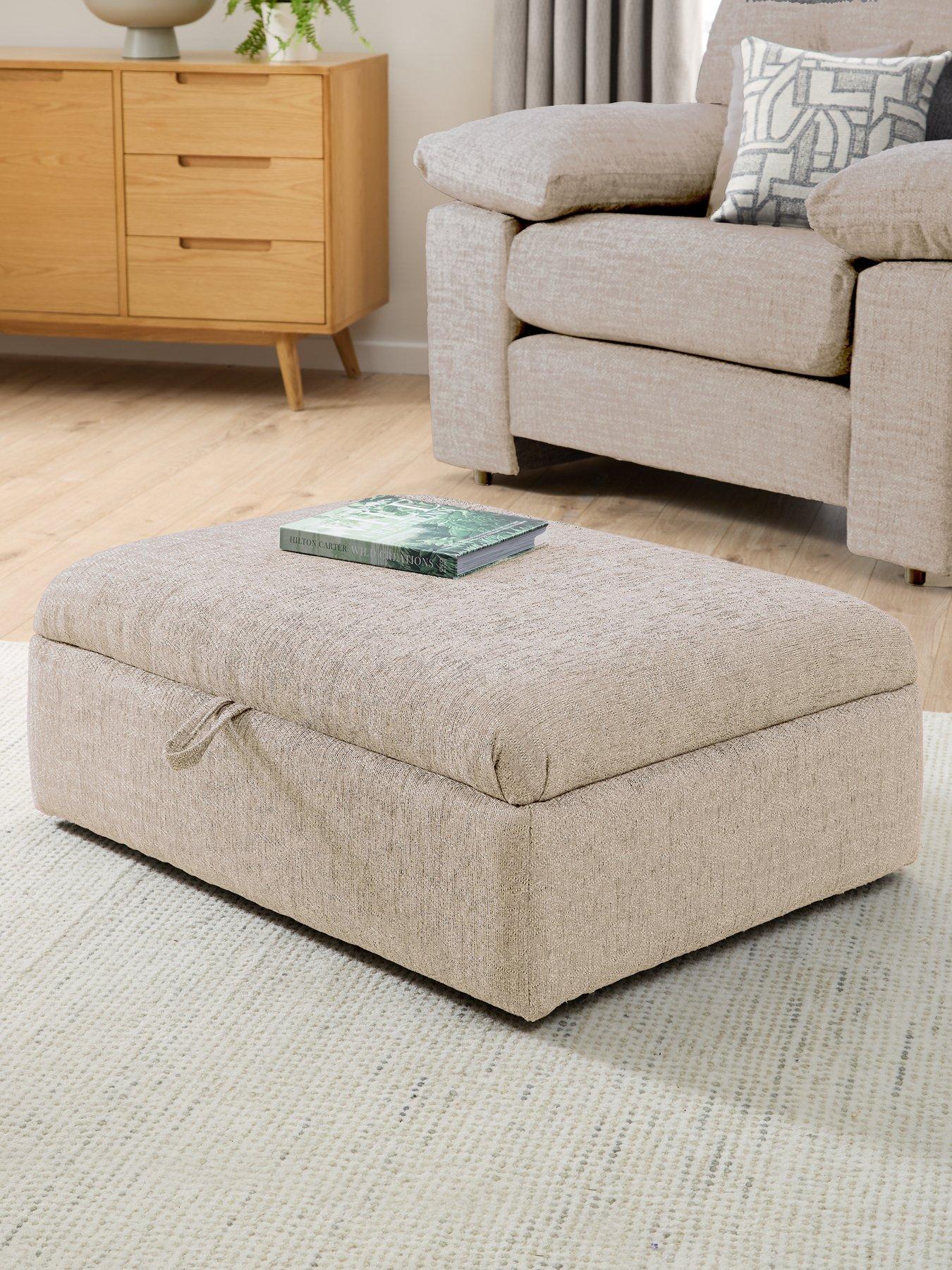 Very Home Megan Fabric Footstool - Made in the UK