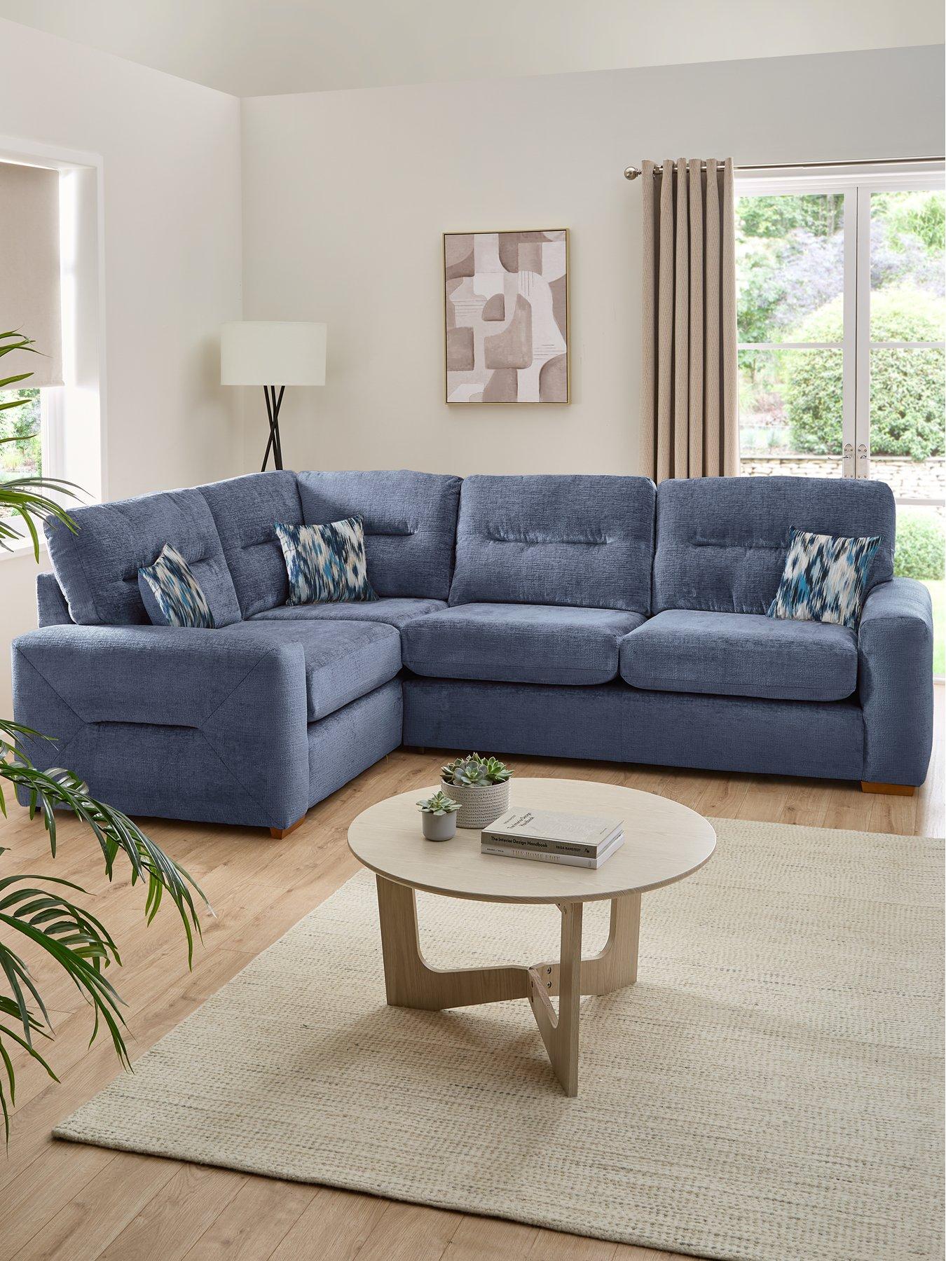 Very Home Melrose Left Hand Fabric Double Arm Corner Group Sofa - Made in the UK