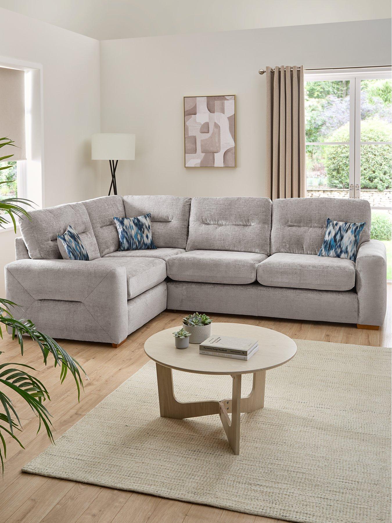 undefined Melrose Left Hand Fabric Corner Chaise Sofa - Made in the UK