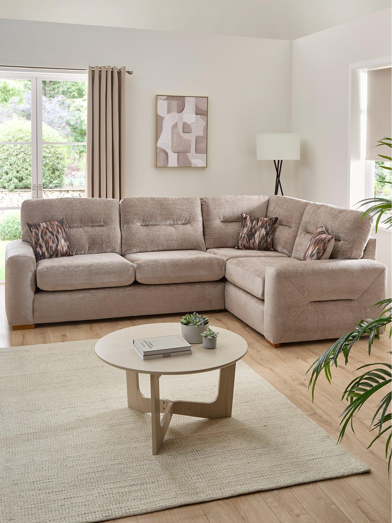 Very Home Melrose Right Hand Fabric Double Arm Corner Group Sofa - Made in the UK
