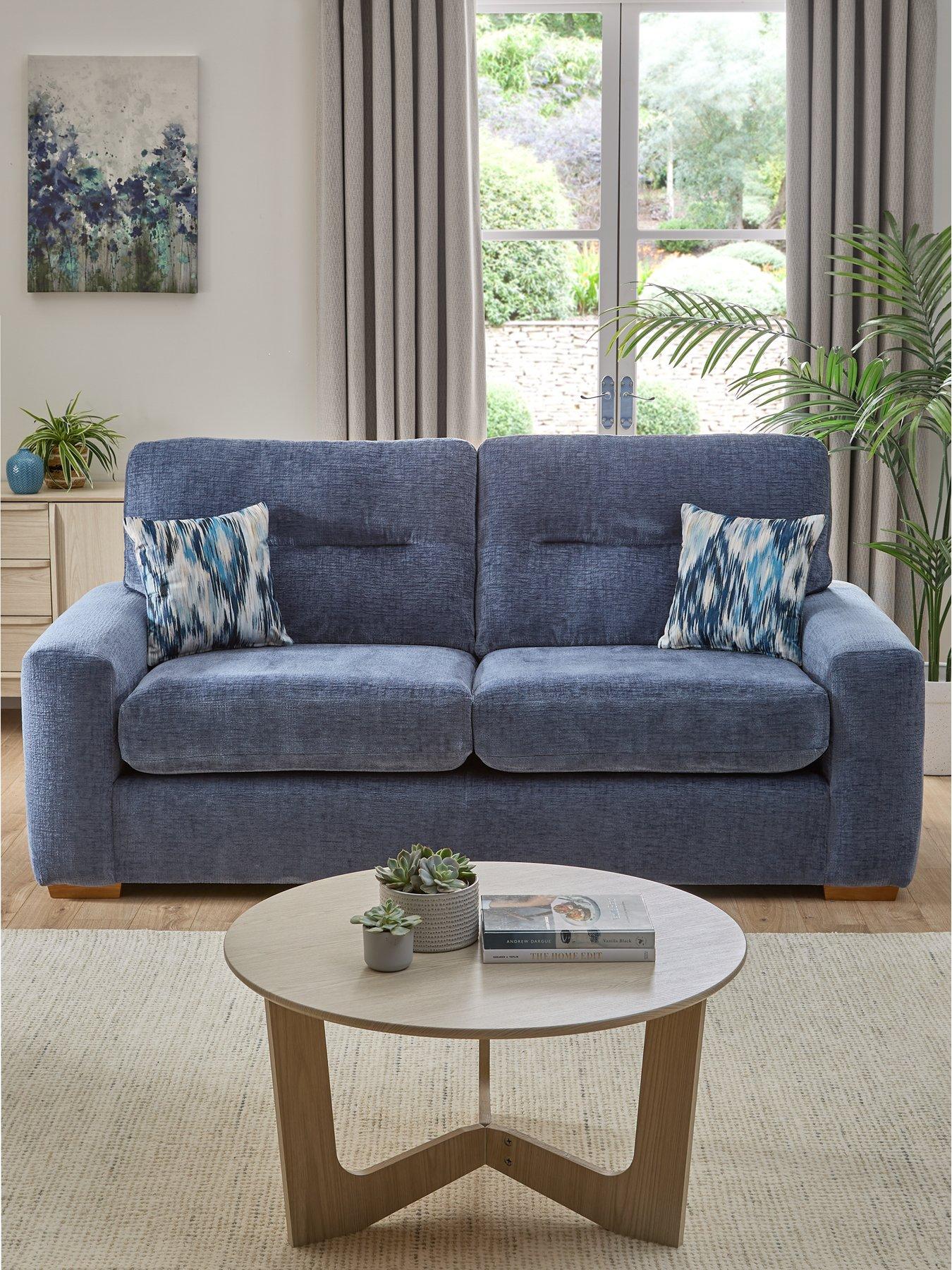 undefined Melrose Fabric 3 Seater Sofa - Made in the UK