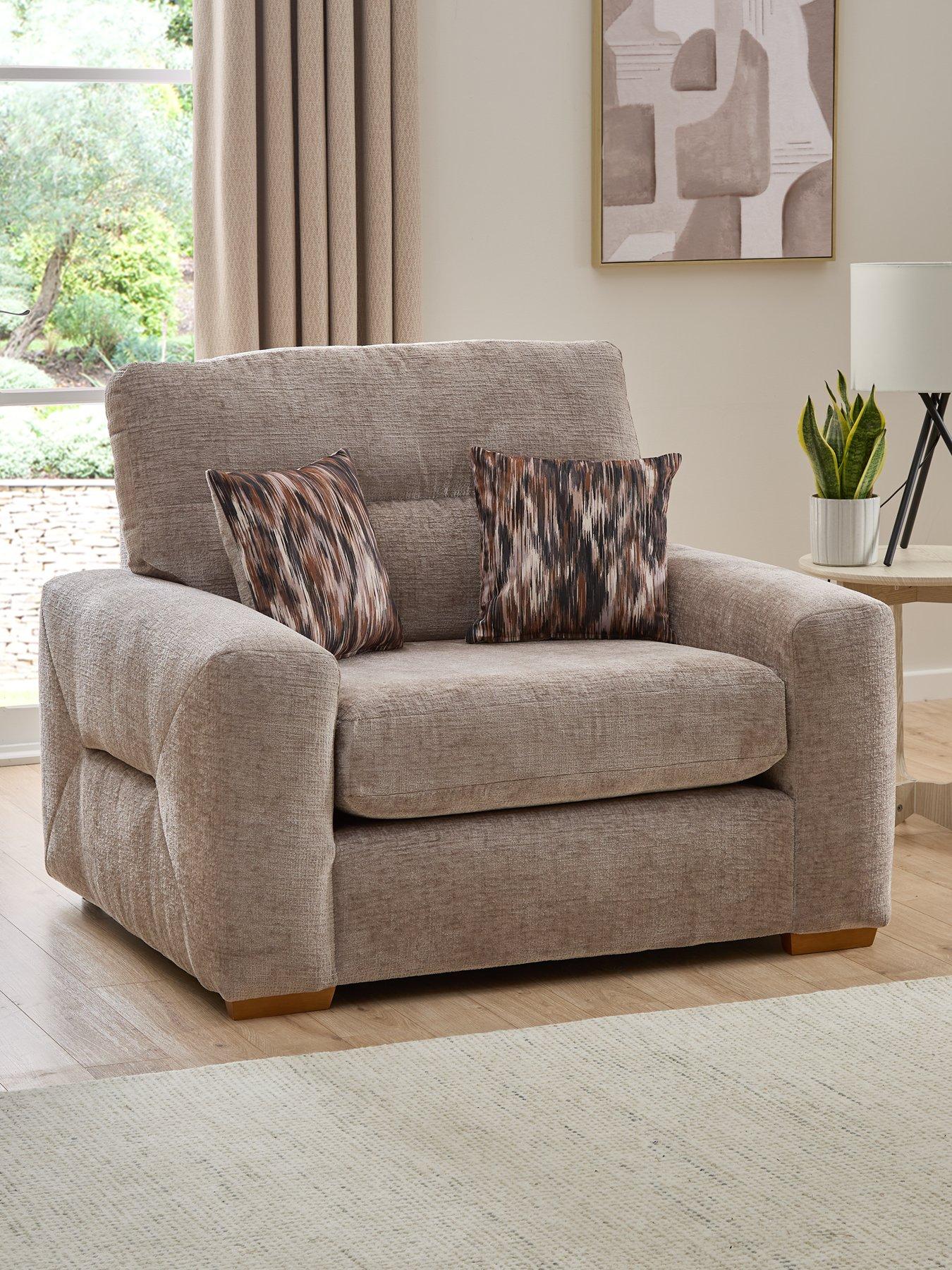 Image 1 of 7 of Very Home Melrose Fabric Snuggle&nbsp;Chair&nbsp;- Made in the UK