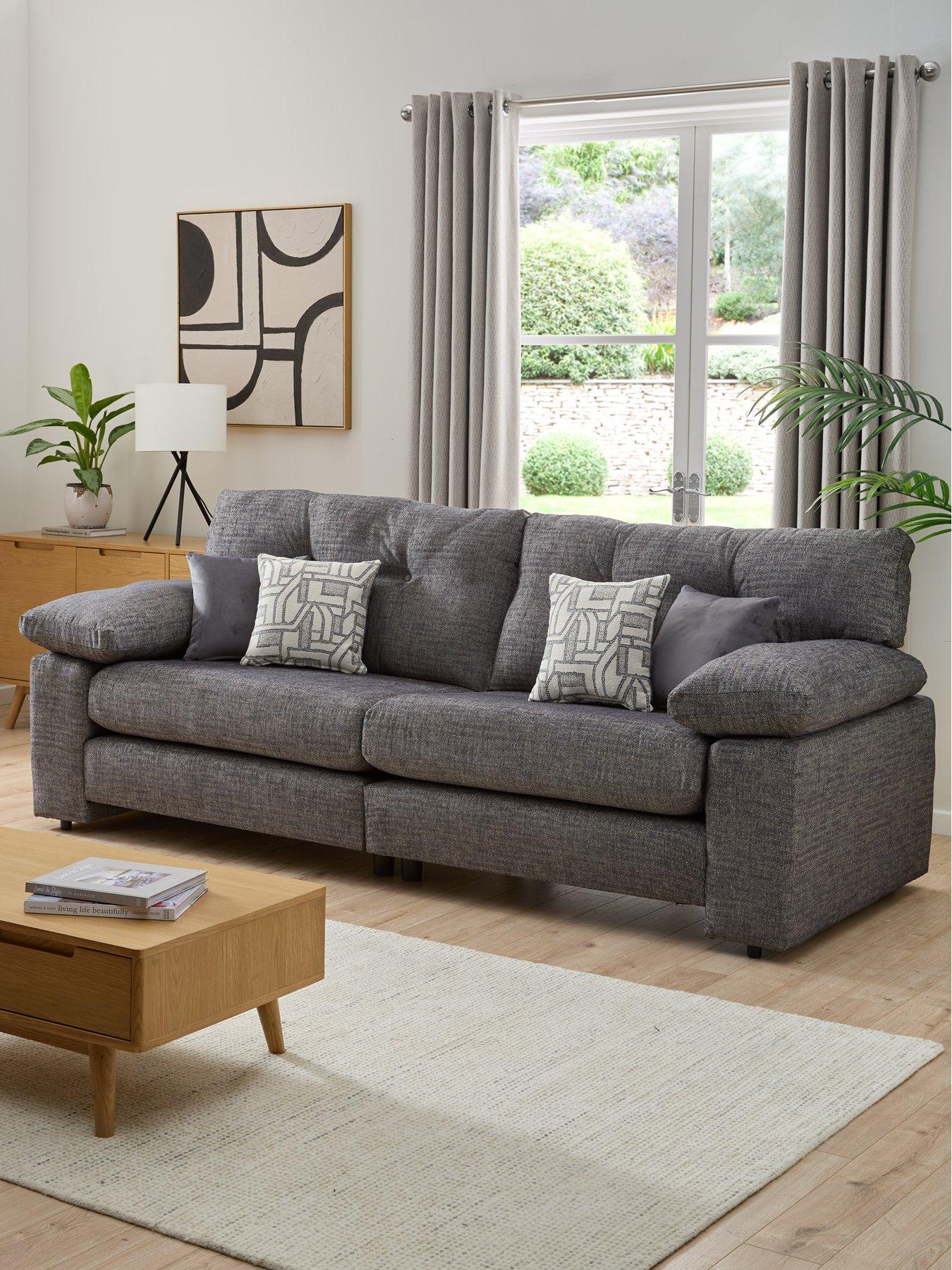 undefined Megan 4 Seater Fabric Sofa - Made in the UK