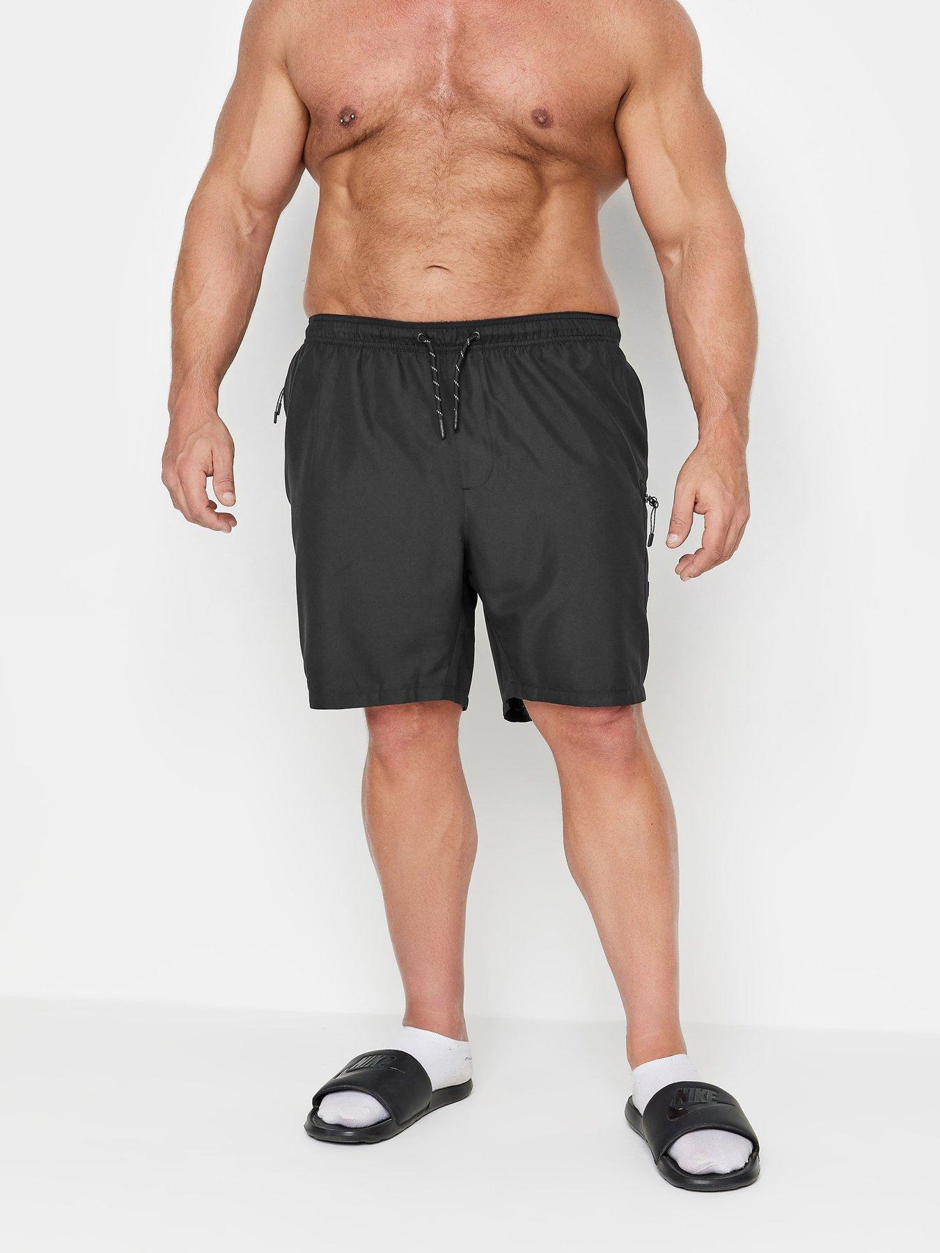  image of badrhino-bad-rhino-plain-cargo-swimshort-black