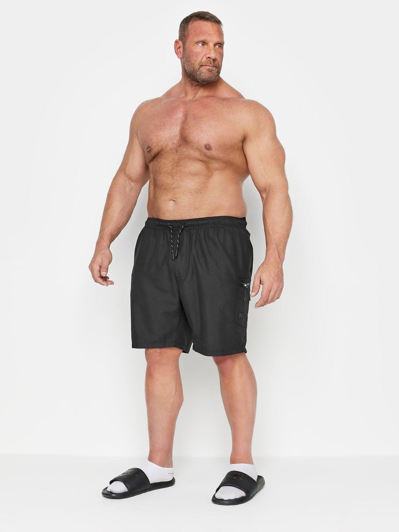  image of badrhino-bad-rhino-plain-cargo-swimshort-black