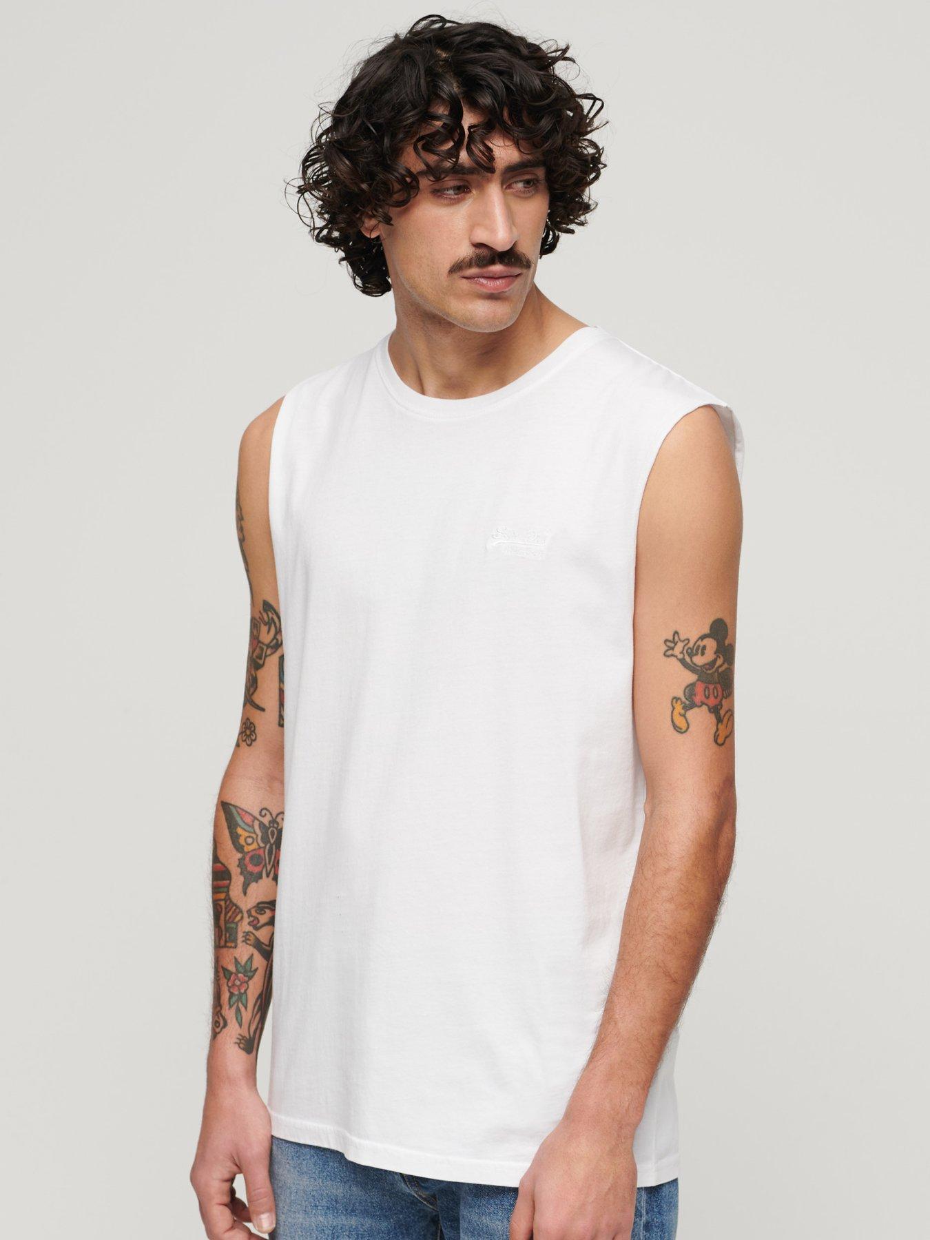  image of superdry-essential-logo-vest-white