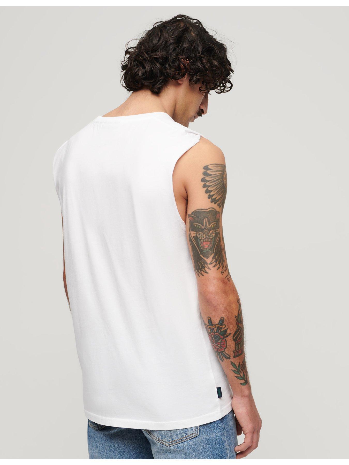  image of superdry-essential-logo-vest-white