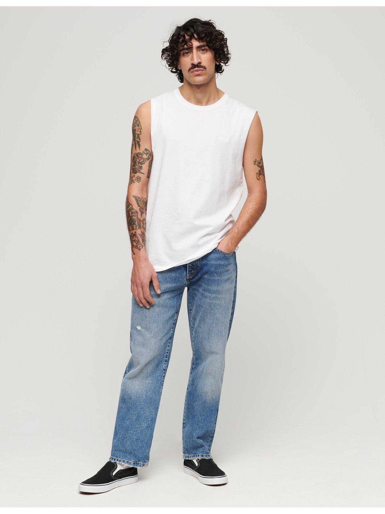  image of superdry-essential-logo-vest-white