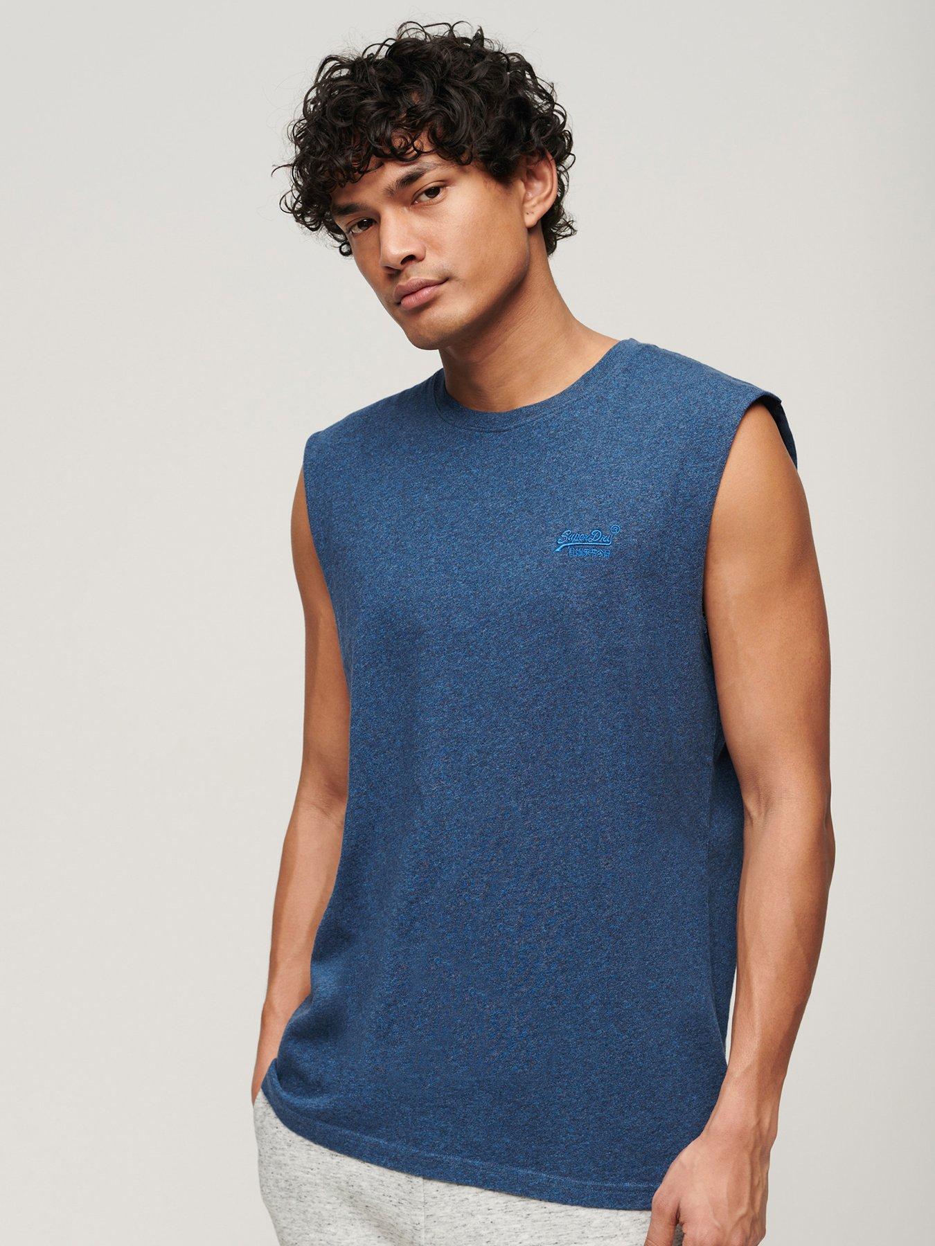  image of superdry-essential-logo-vest-blue