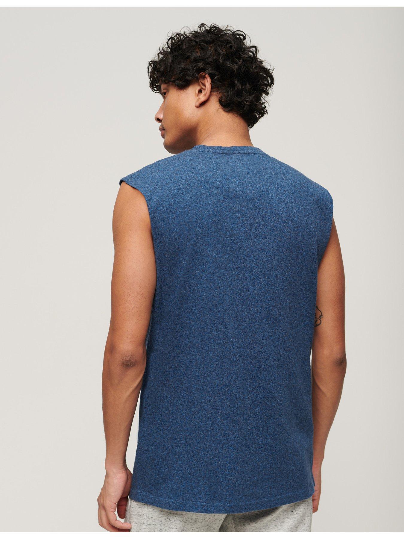  image of superdry-essential-logo-vest-blue