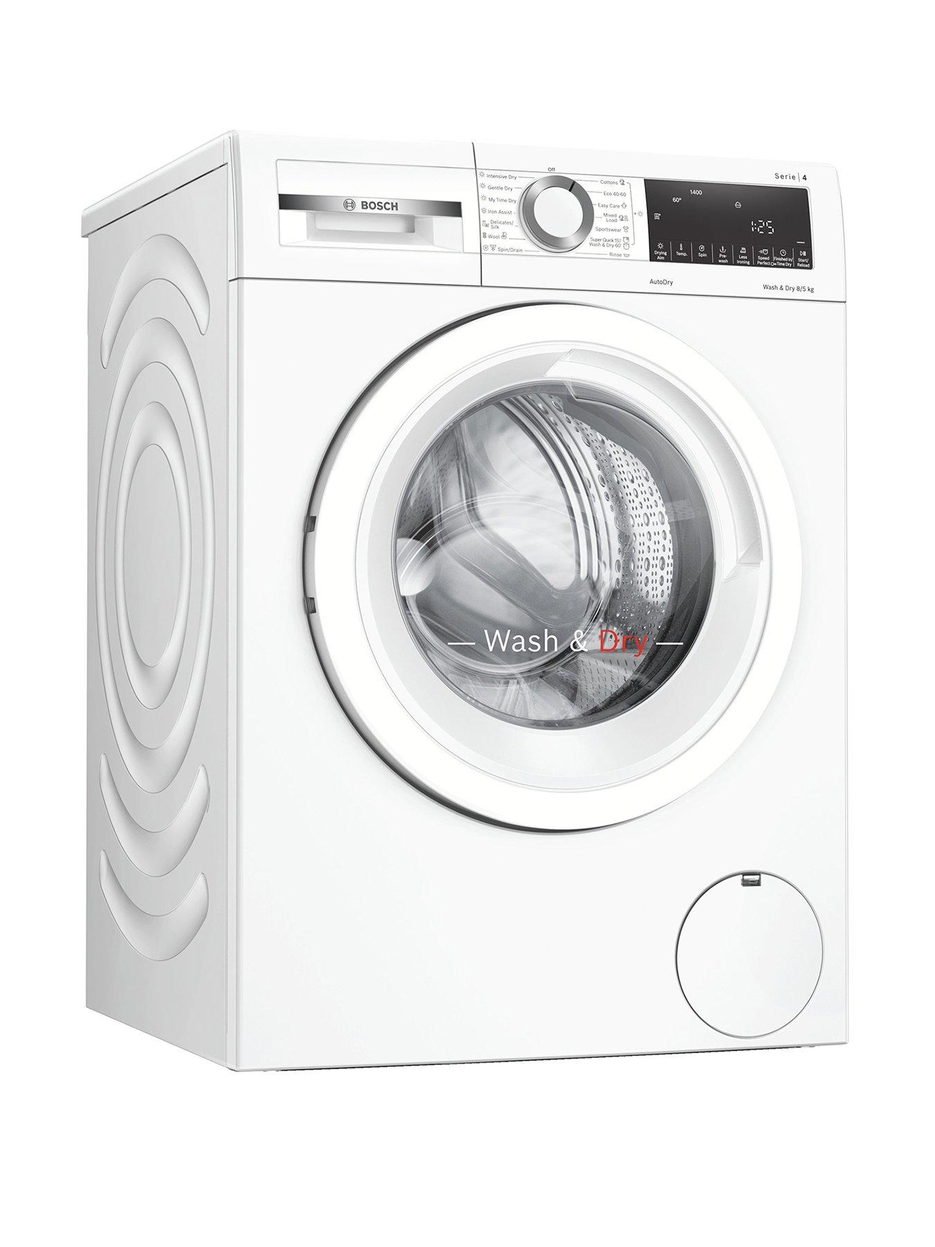 bosch-series-4-wna134u8gb-8kg-washnbsp5kg-dry-1400rpm-spinnbspwasher-dryer-large-led-display-speedperfect-eco-silence-drive-wash-and-dry-60-mins-iron-assist-reload-white