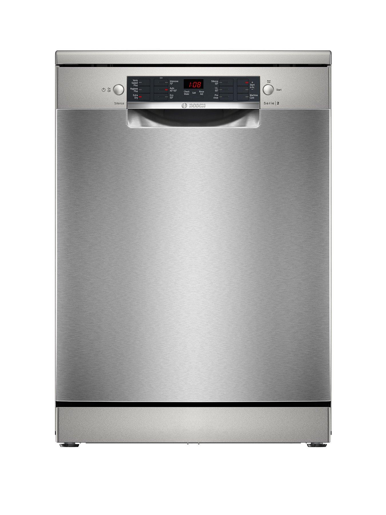 Bosch Series 2 SMS26AI08G Full Size, 12-Place Settings Dishwasher with Extra Dry - Silver Inox - E Rated