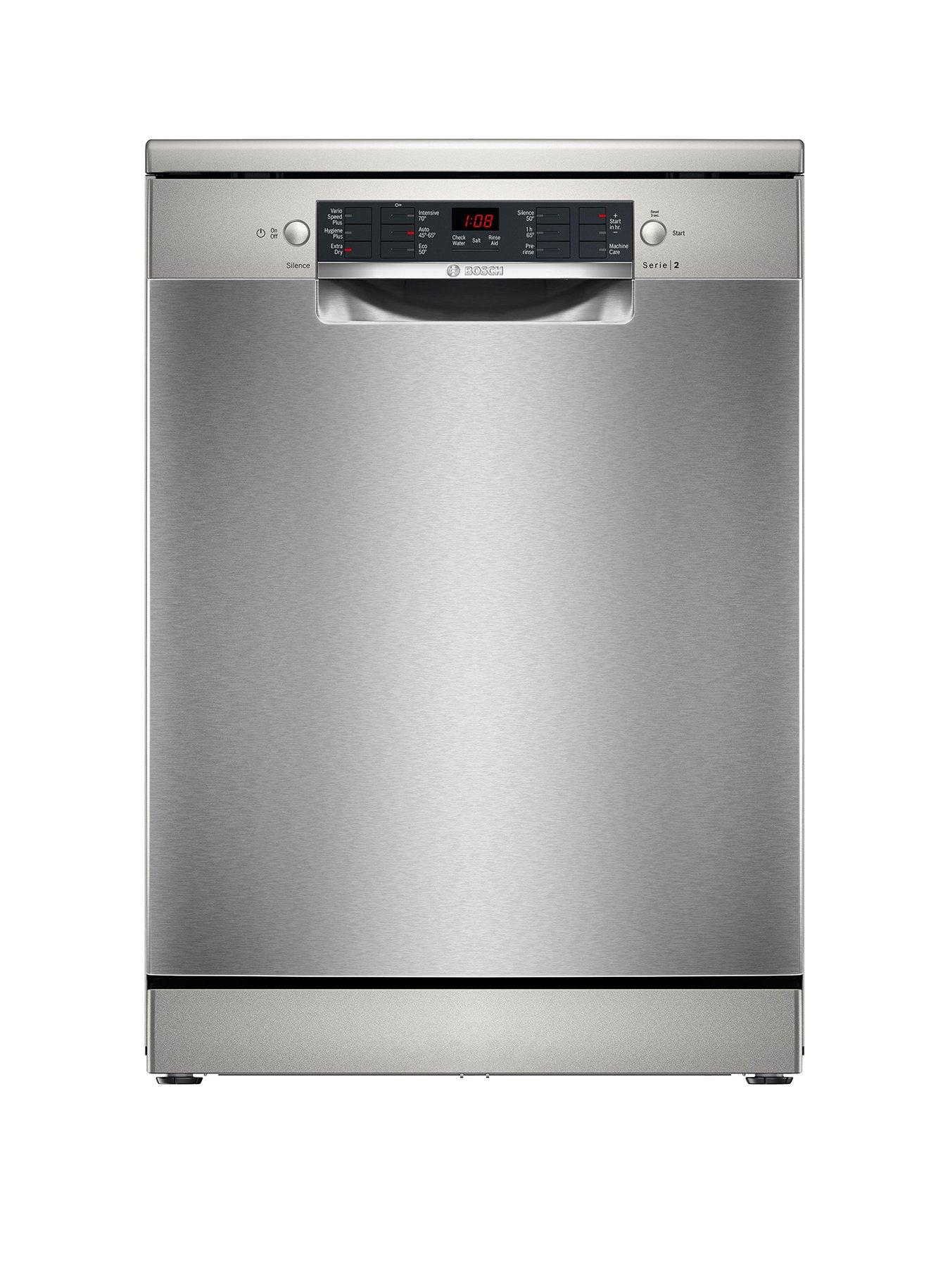 Image 1 of 6 of Bosch Series 2 SMS26AI08G Full Size, 12-Place Settings Dishwasher with Extra Dry - Silver Inox - E Rated