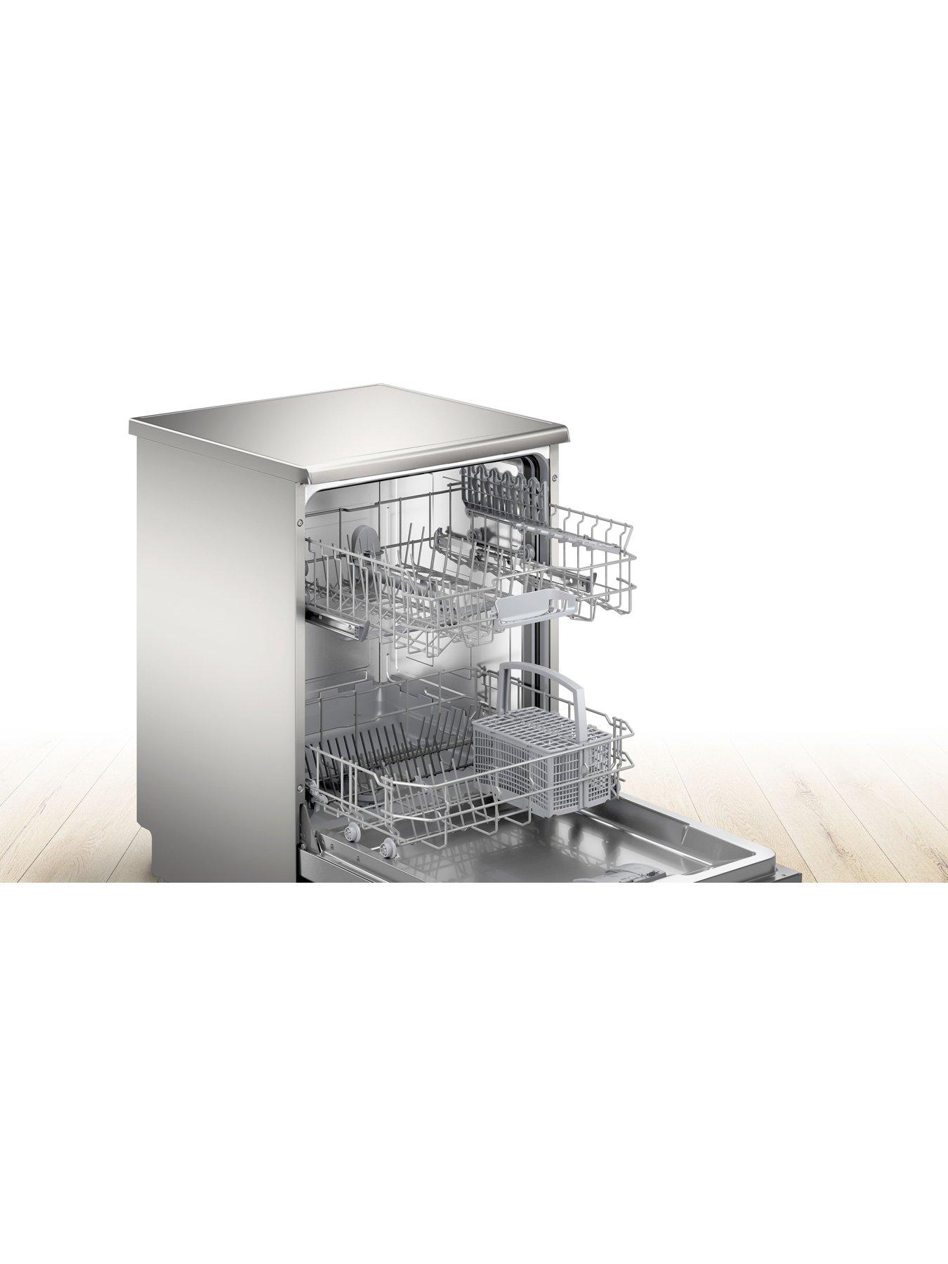  image of bosch-series-2-sms26ai08g-fullsizenbsp12-place-setting-freestanding-dishwasher-5-programmes-vario-baskets-2-options-46db-95l-silver-inox