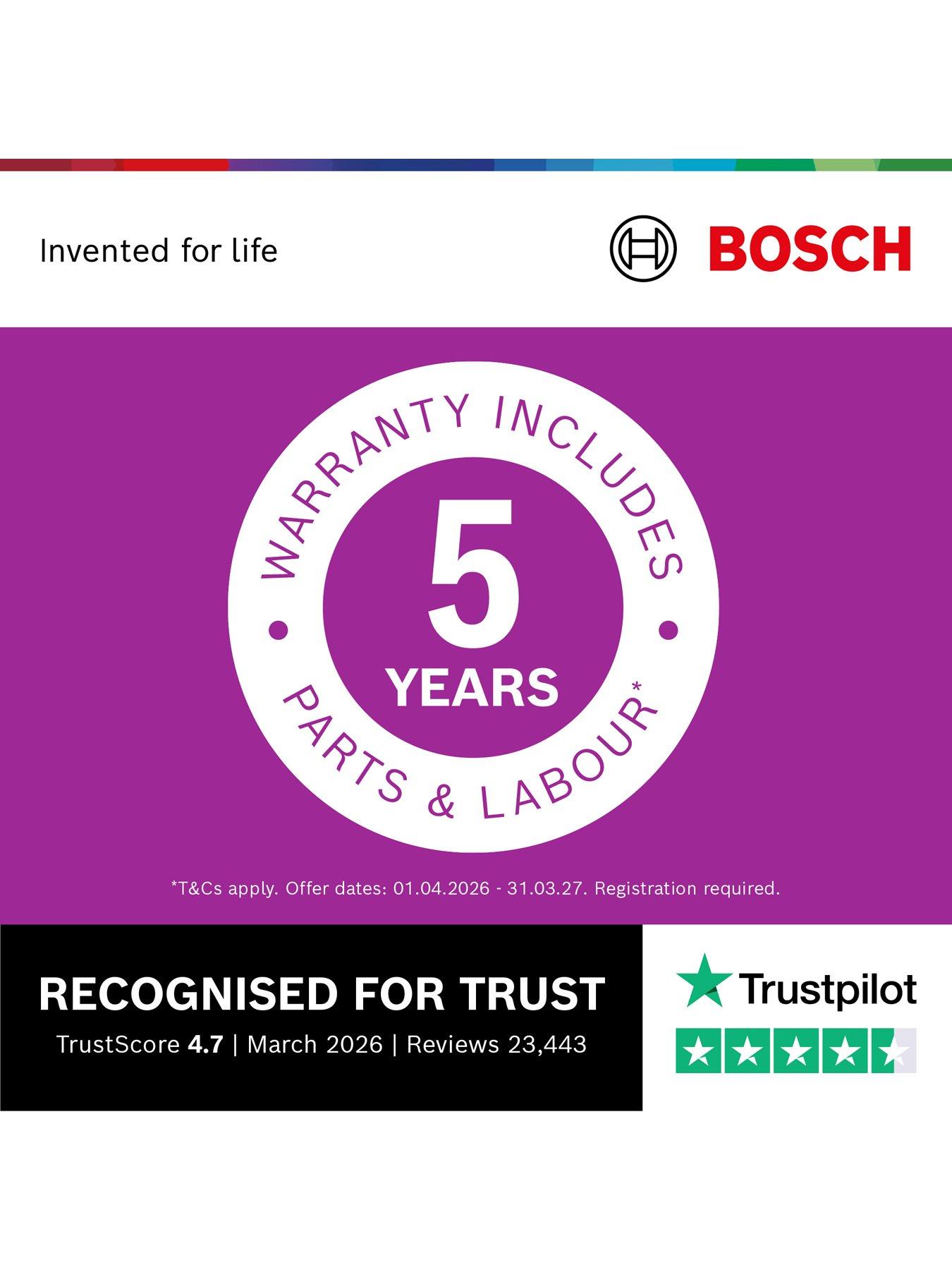 Image 2 of 8 of Bosch Series 2 SMS2HVW67G Fullsize, 14-Place Setting Freestanding Dishwasher - 6 programmes, Vario baskets, Vario Drawer, 5 options, 46dB, 9L - White