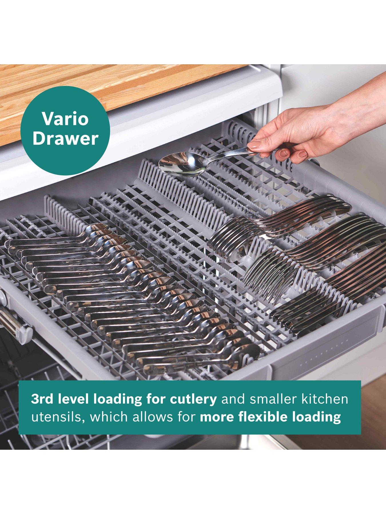 Image 7 of 8 of Bosch Series 2 SMS2HVW67G Fullsize, 14-Place Setting Freestanding Dishwasher - 6 programmes, Vario baskets, Vario Drawer, 5 options, 46dB, 9L - White