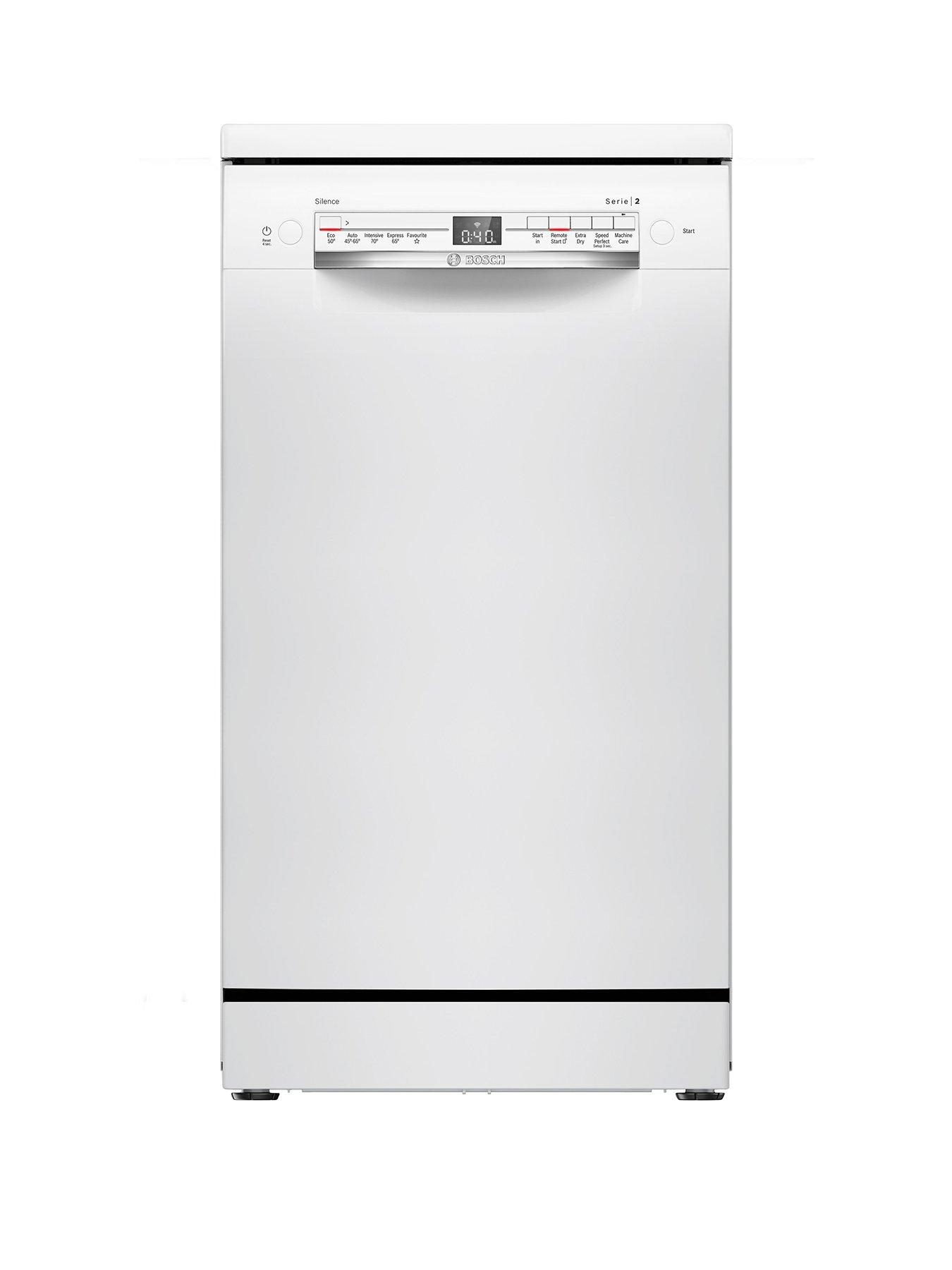 Bosch Series 2 SPS2IKW01G Slimline, 9-Place Settings Dishwasher with SpeedPerfect - White - F Rated