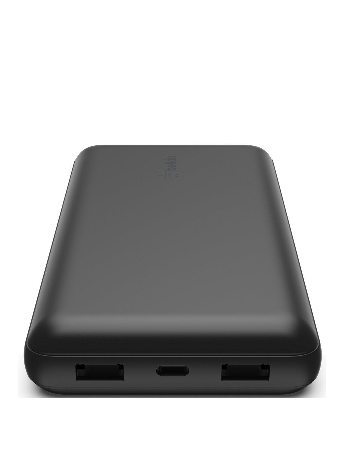 Belkin BoostCharge 20,000mAh Powerbank - 3 Port, 15W Output, Fast Charging - Black