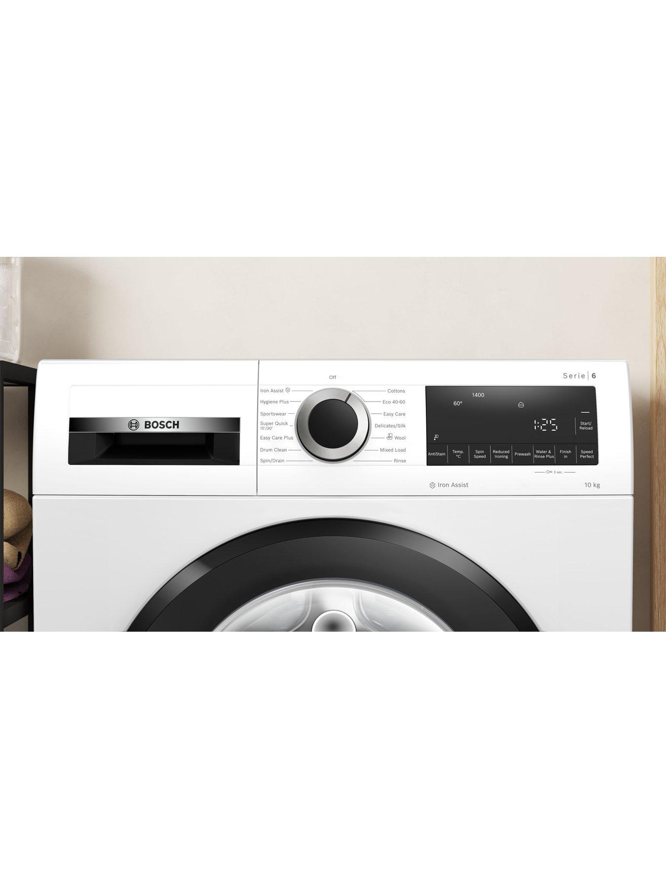  image of bosch-series-6-wgg254z0gb-10kg-load-1400rpm-spinnbspfreestanding-washing-machine--iron-assist-anti-stain-active-water-plus-eco-silence-drive-white