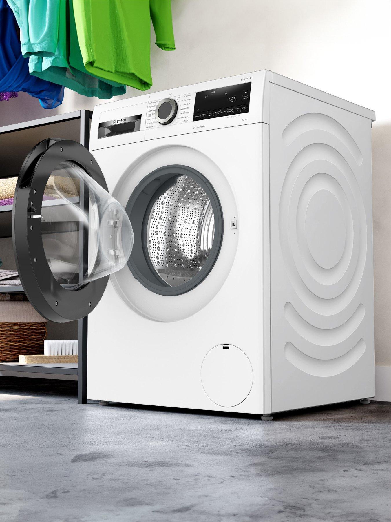  image of bosch-series-6-wgg254z0gb-10kg-load-1400rpm-spinnbspfreestanding-washing-machine--iron-assist-anti-stain-active-water-plus-eco-silence-drive-white
