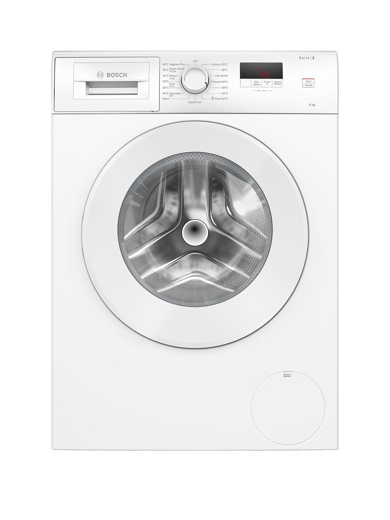 Bosch Series 2 WGE03408GB 8kg Load, 1400rpm Spin SpeedPerfect Washing Machine - White - A Rated