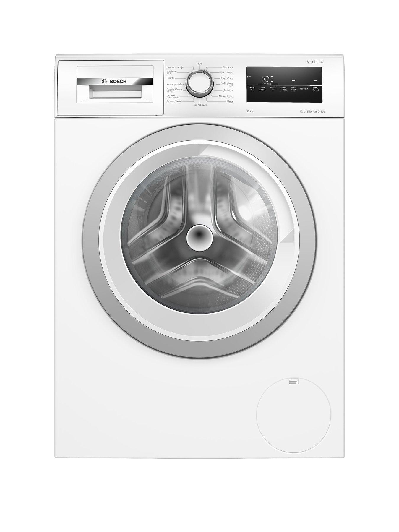 Image 1 of 8 of Bosch Series 4 WAN28258GB 8kg Load, 1400rpm Spin&nbsp;Freestanding Washing Machine - Iron Assist, SpeedPerfect, Eco Silence Drive, LED display - White