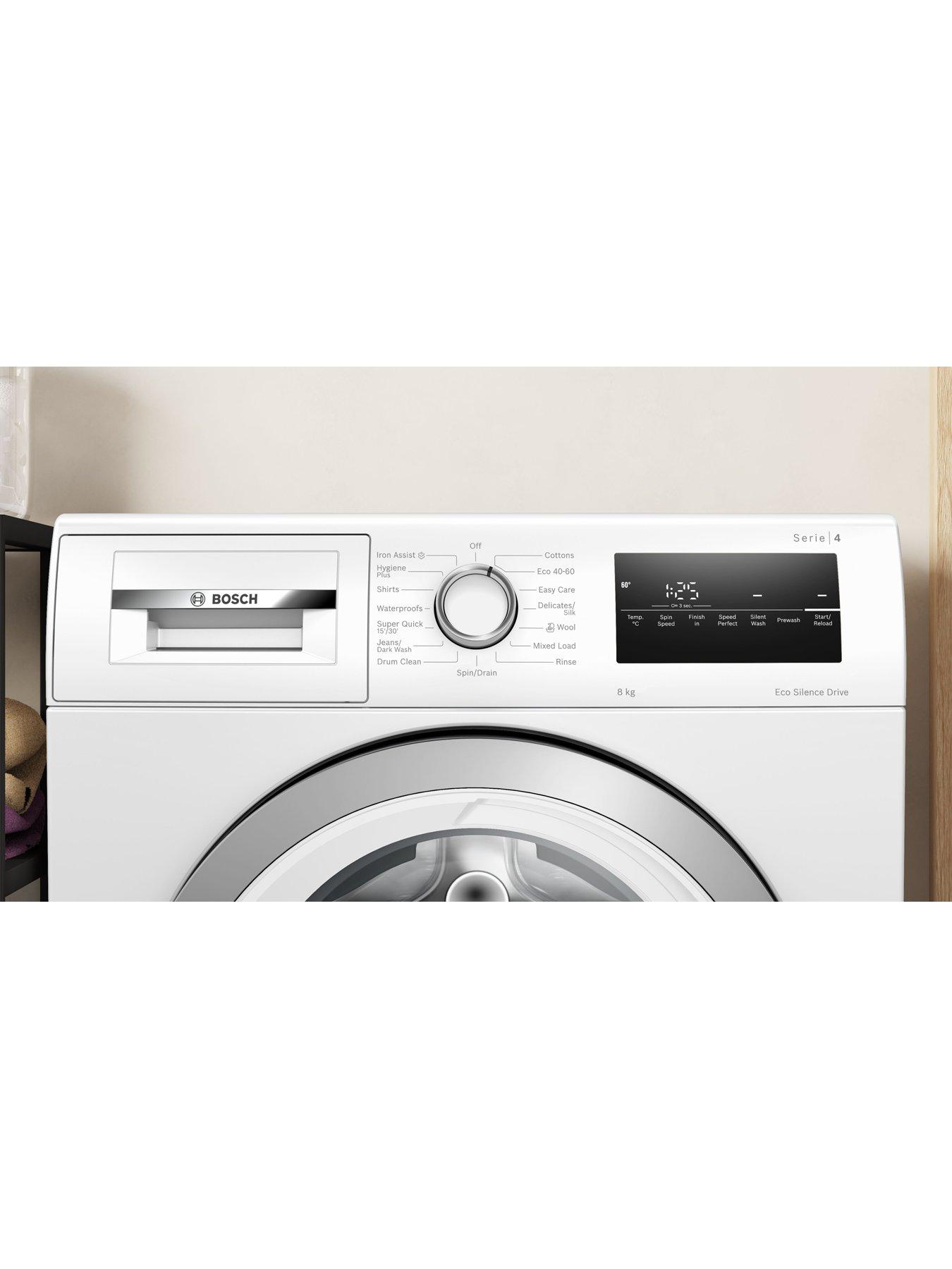 Image 3 of 8 of Bosch Series 4 WAN28258GB 8kg Load, 1400rpm Spin&nbsp;Freestanding Washing Machine - Iron Assist, SpeedPerfect, Eco Silence Drive, LED display - White