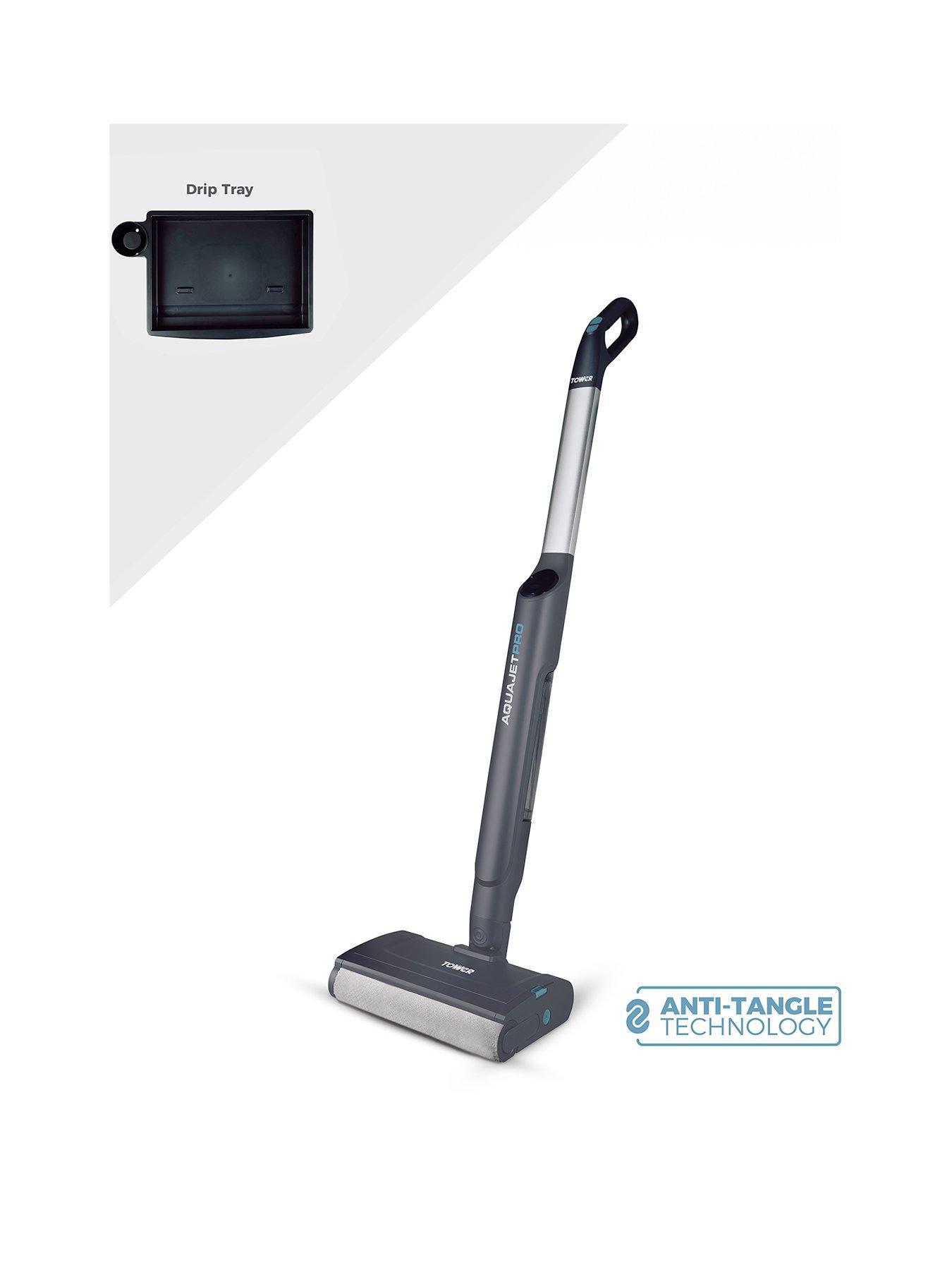 undefined T547002 Aquajet Pro Cordless Hardfloor Cleaner with One Touch Controls, LED Display Panel, 300ml Clean Water Tank, 400ml Dirty Water Tank, 7.4V, Titanium  &  Tiffany Blue