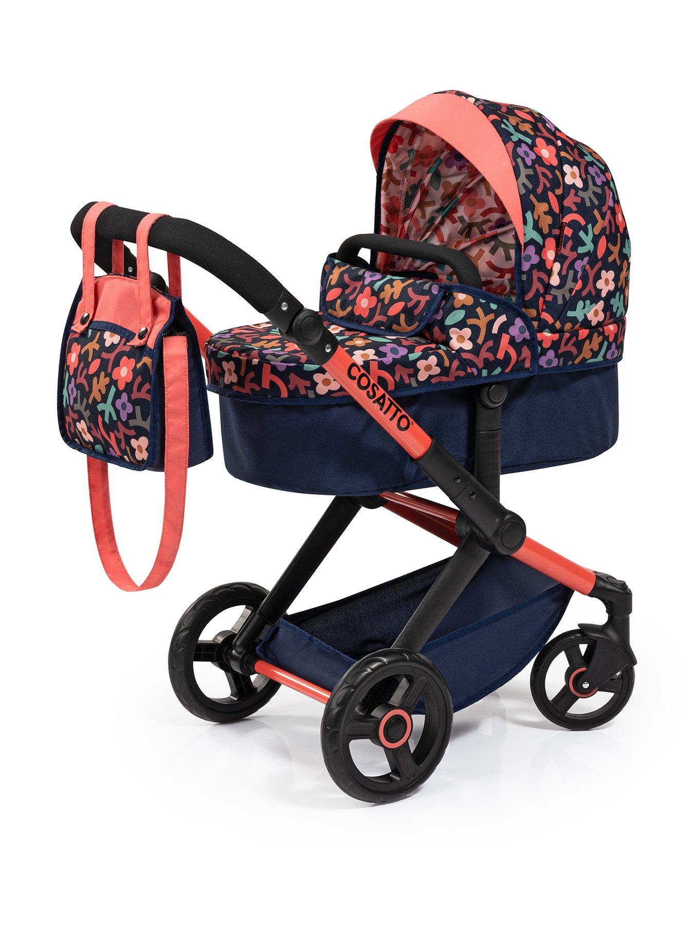 Cosatto Doodle Flower Print Doll Pram - Navy