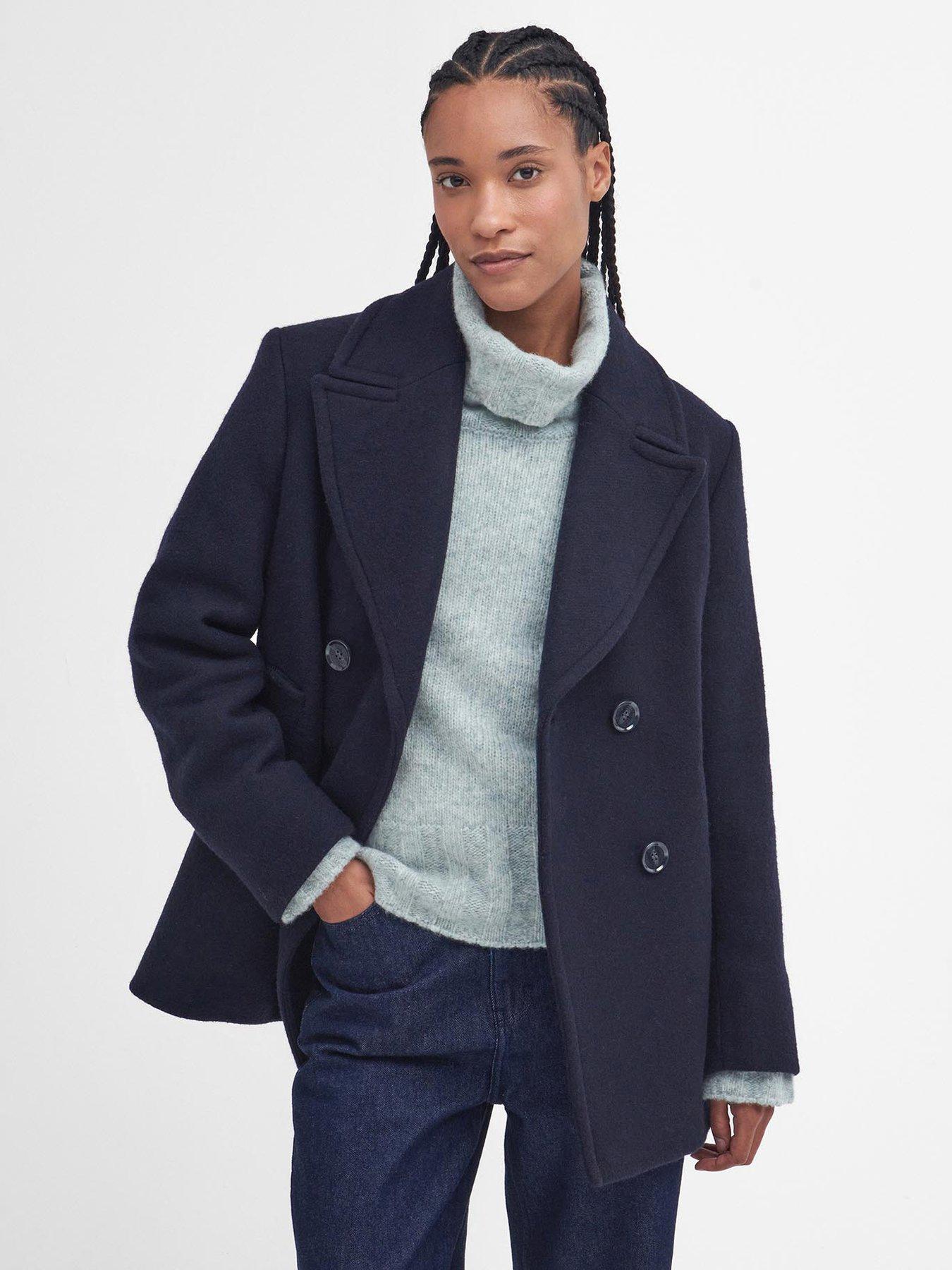 undefined Ingrid Wool Peacoat - Navy