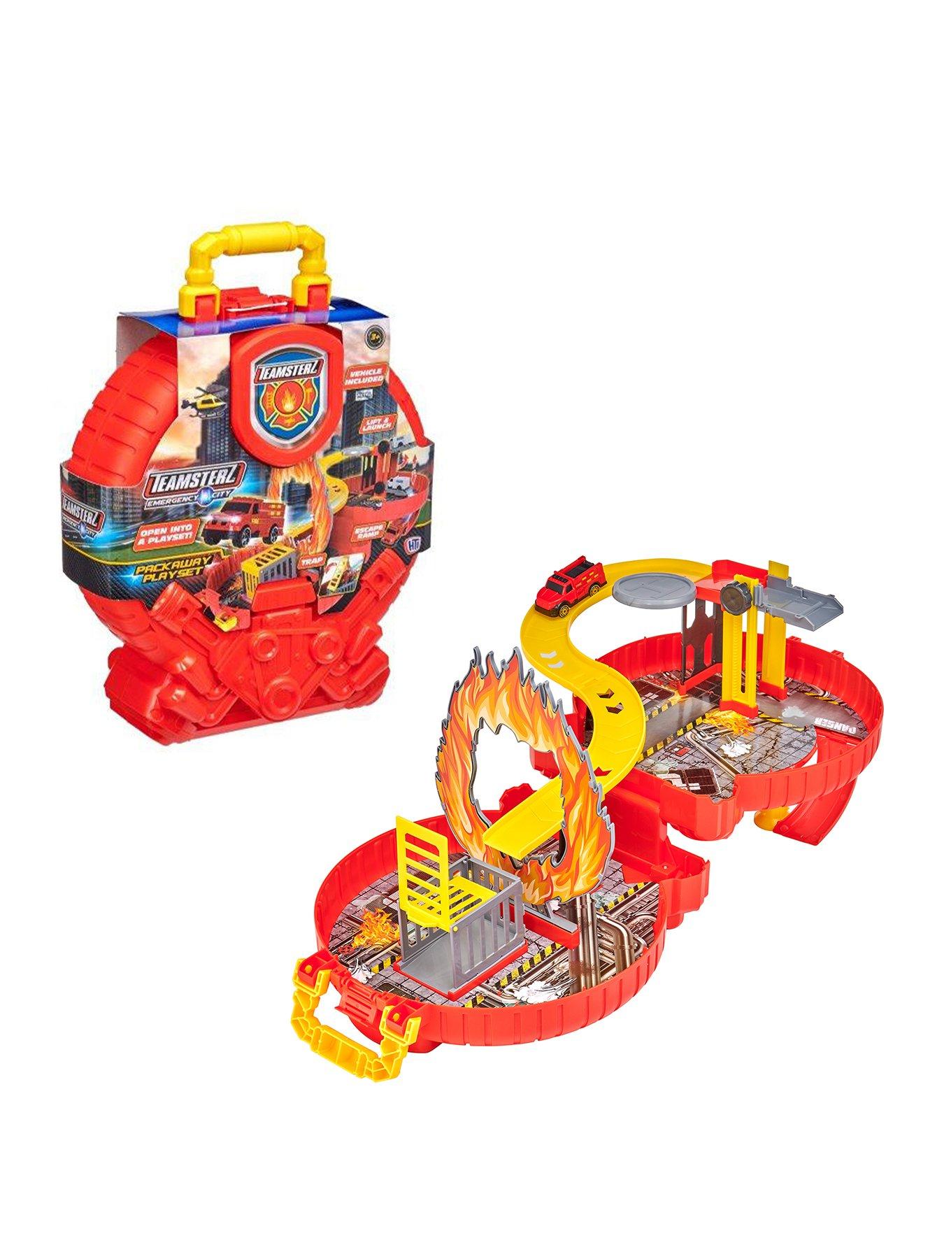 Image 1 of 7 of Teamsterz Emergency City Packaway Wheel Playset + 1 Car