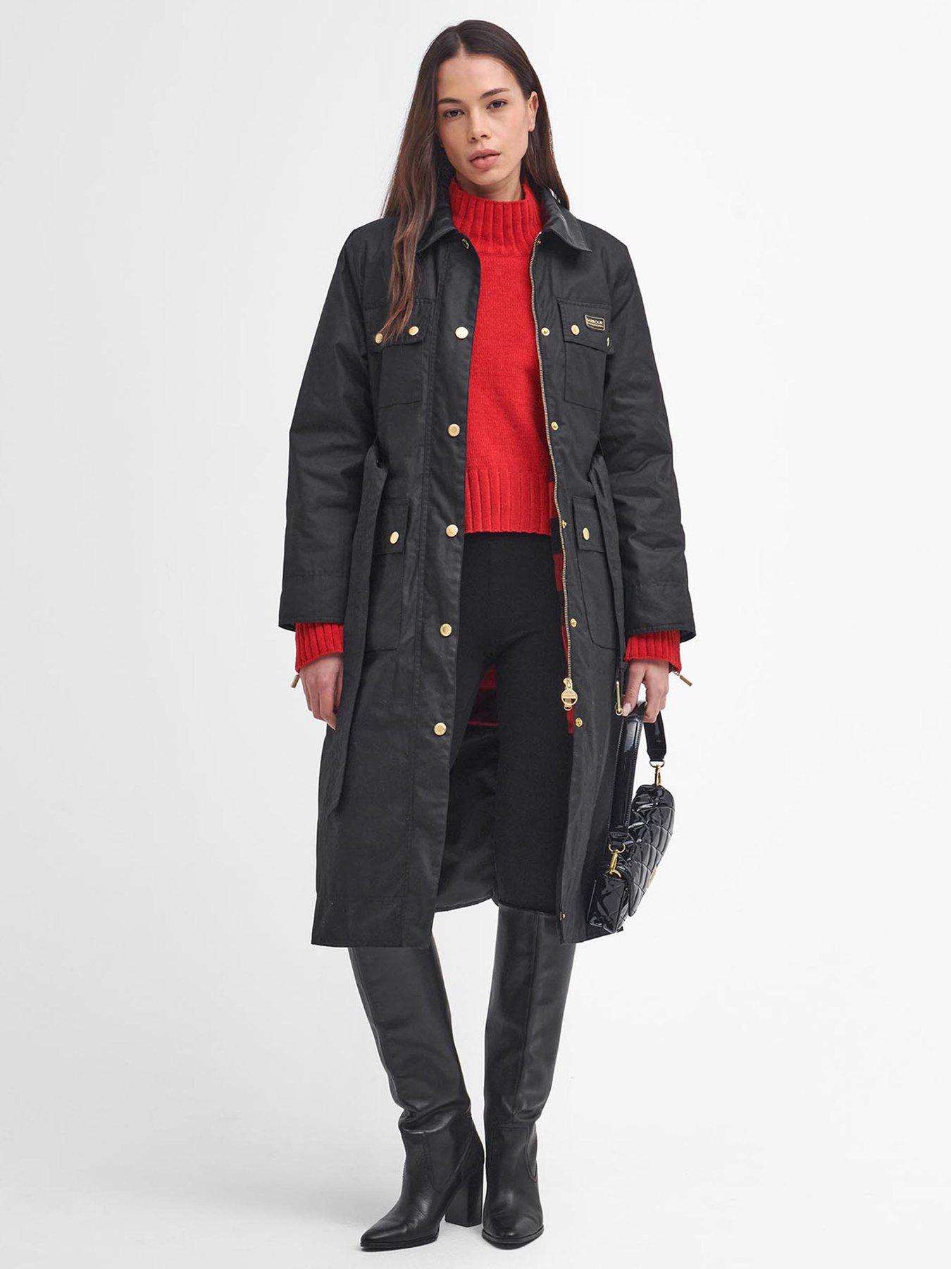 Barbour International Milla Wax Coat Black Littlewoods