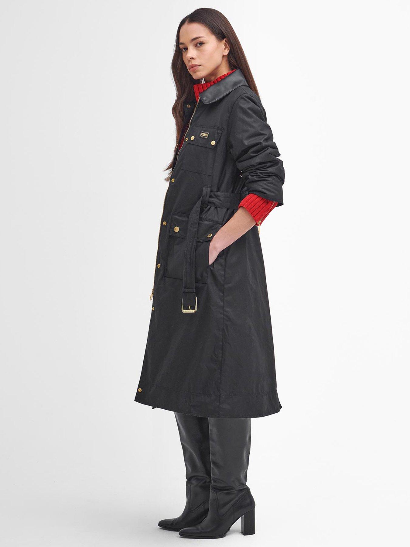  image of barbour-international-milla-wax-coat-black
