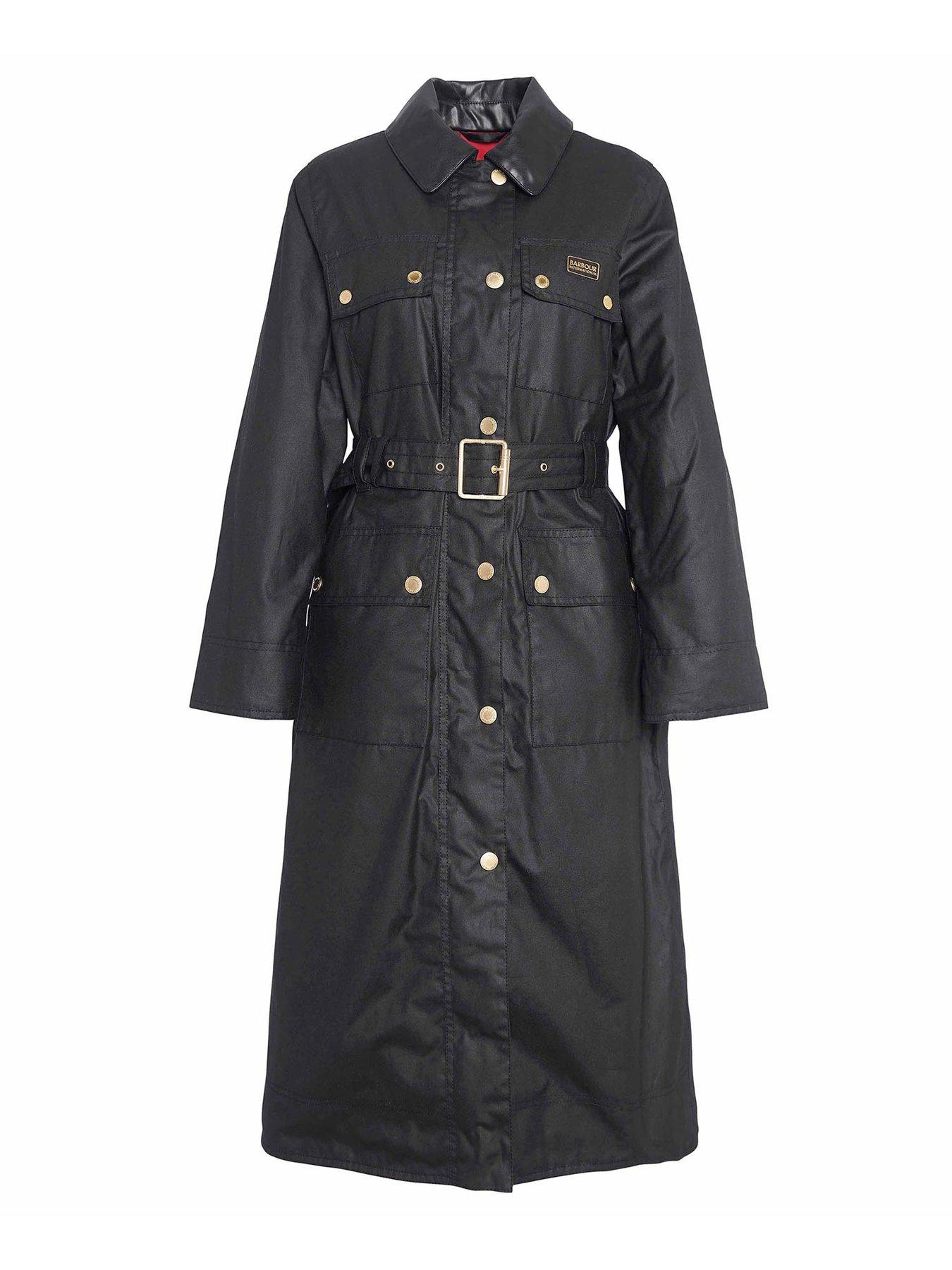  image of barbour-international-milla-wax-coat-black