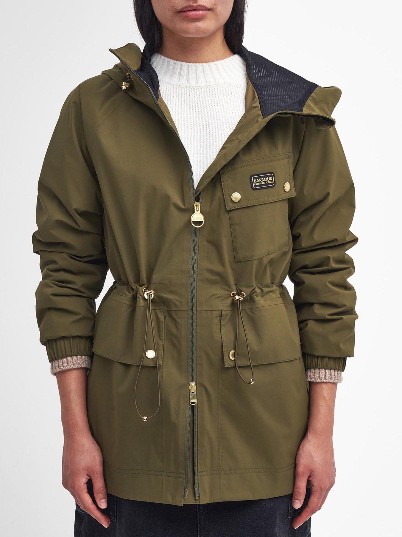 Image 4 of 6 of Barbour International Alicia Waterproof Jacket - Green