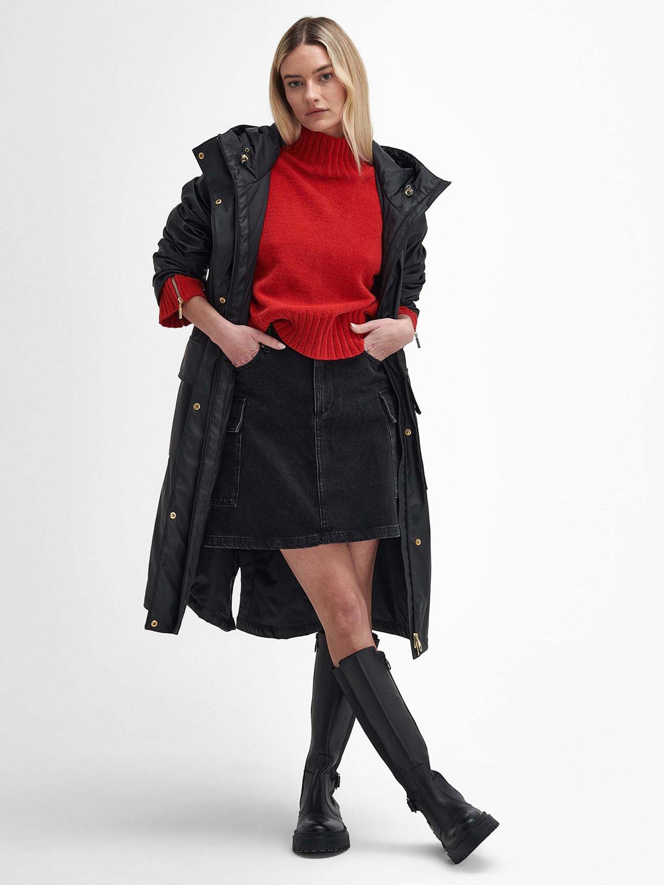  image of barbour-international-wyatt-showerproof-coat-black