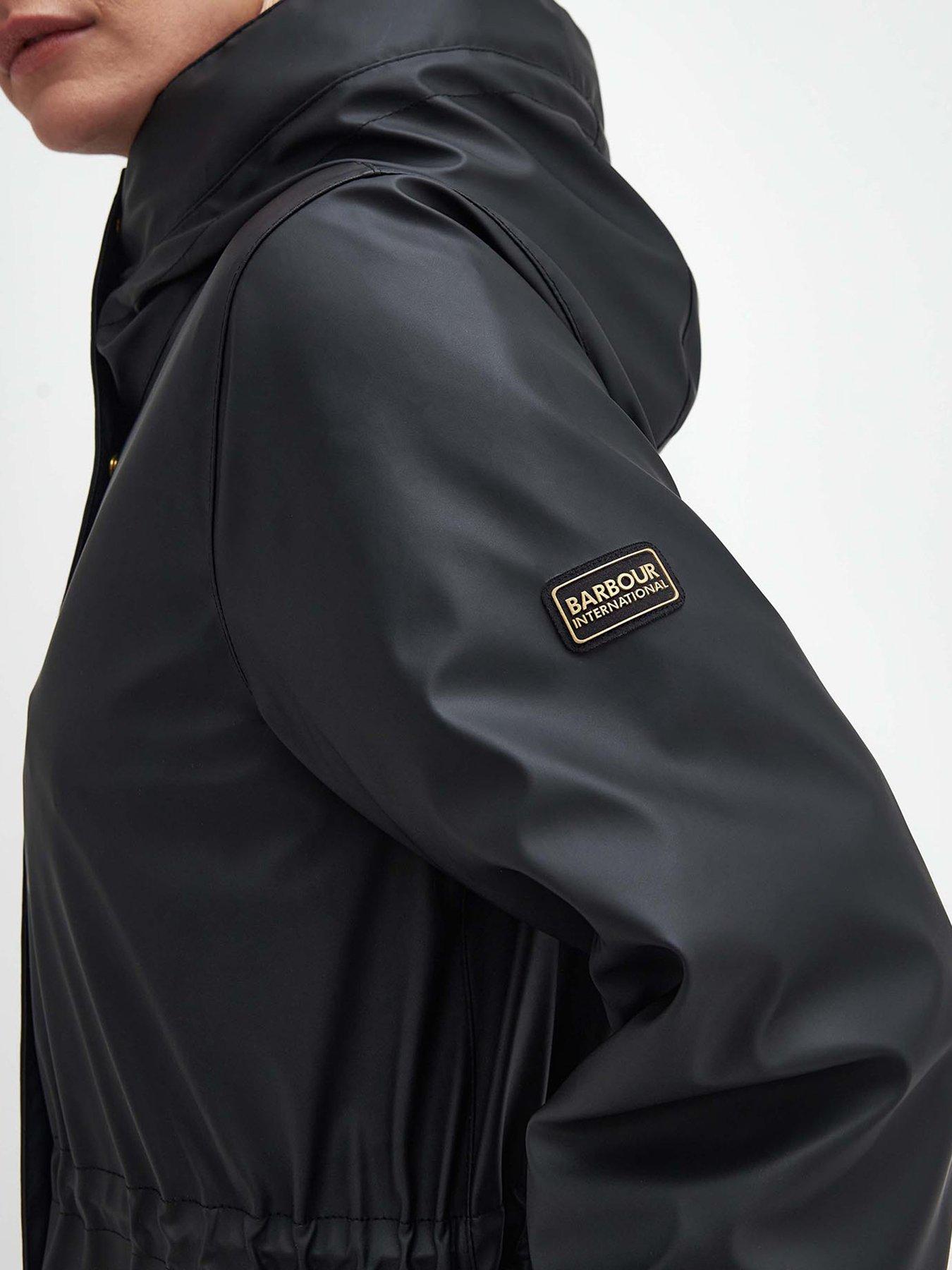  image of barbour-international-wyatt-showerproof-coat-black