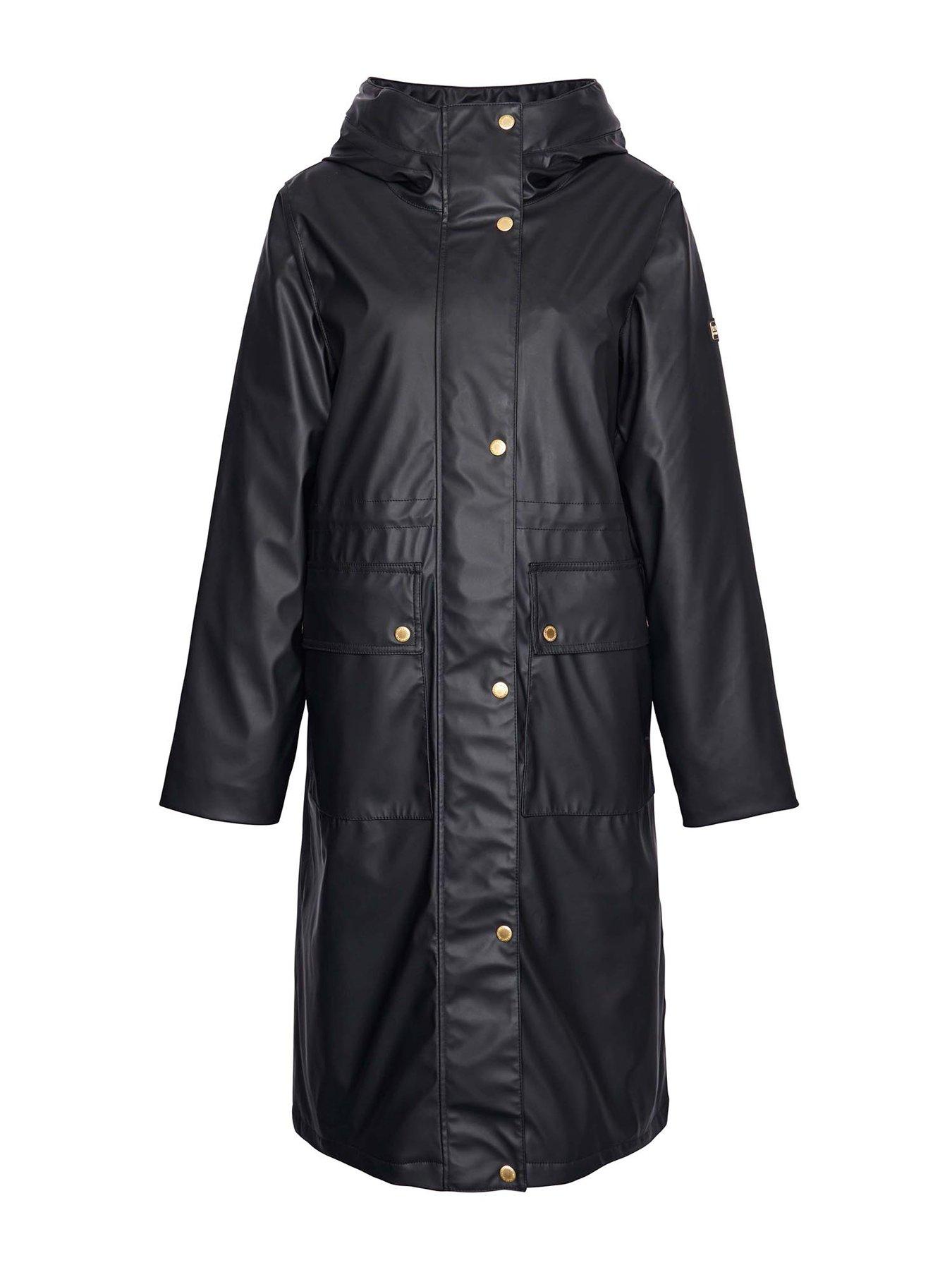  image of barbour-international-wyatt-showerproof-coat-black
