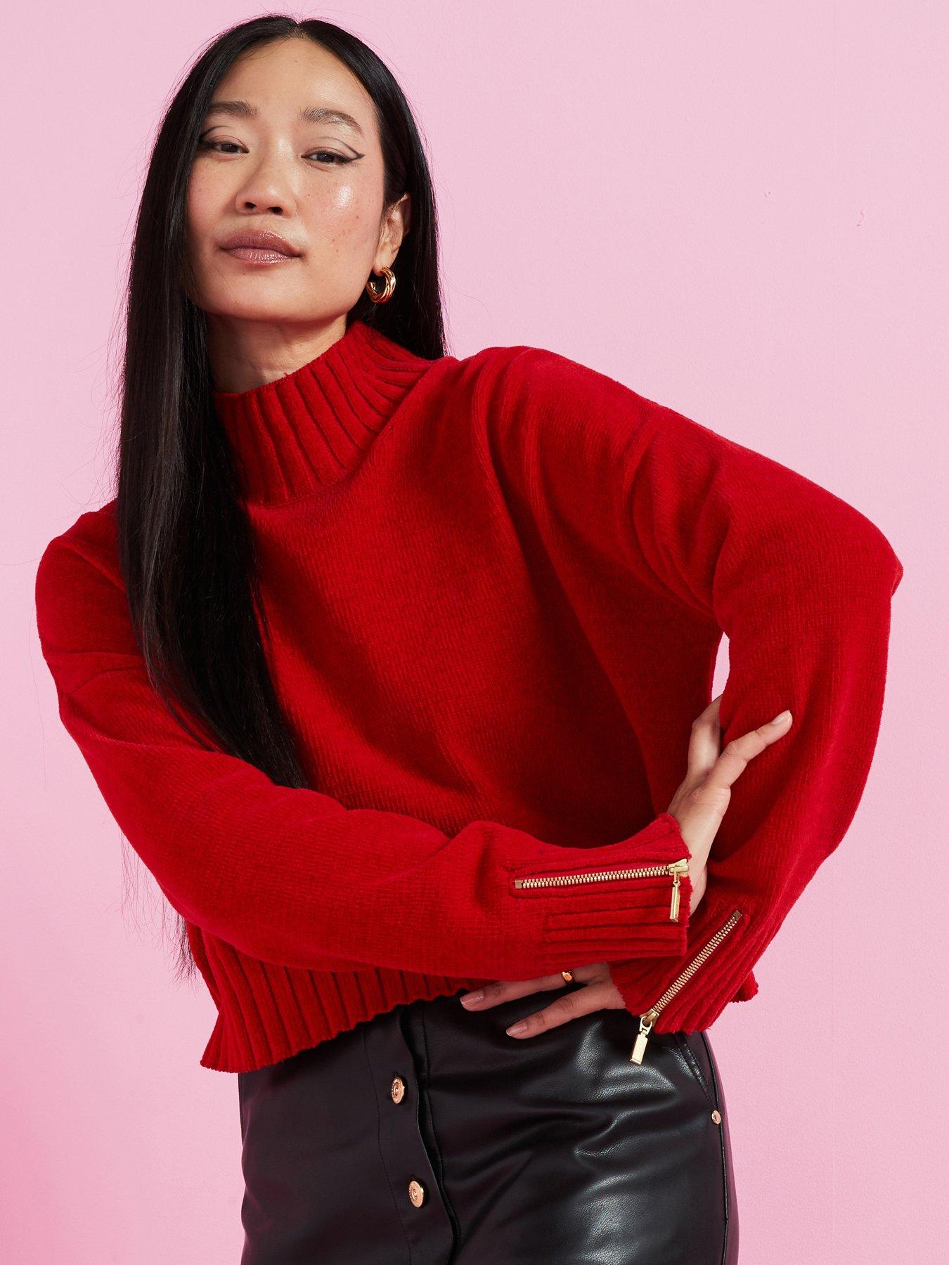Barbour International Milla Knitted Jumper Red Littlewoods