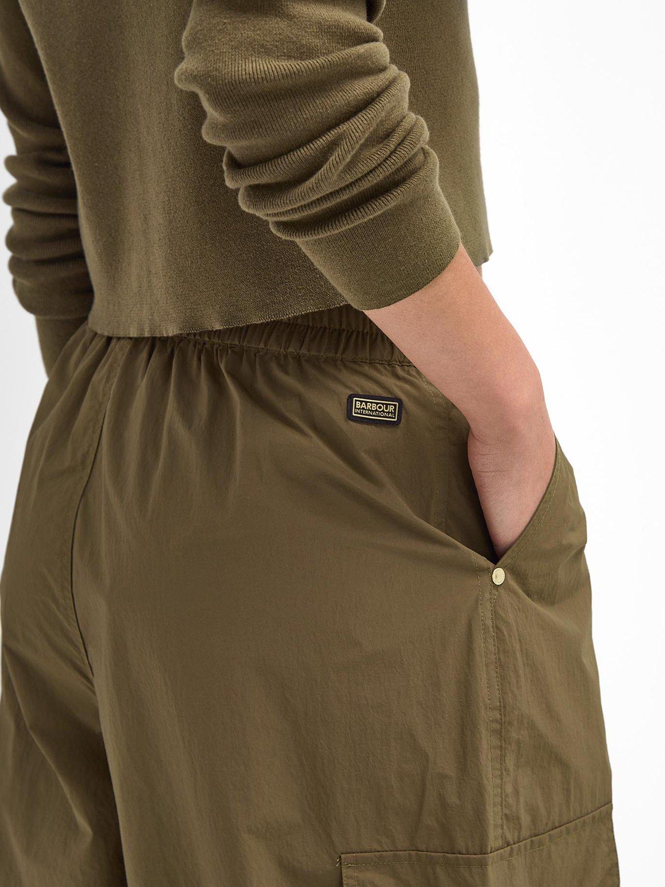  image of barbour-international-carla-trouser-green