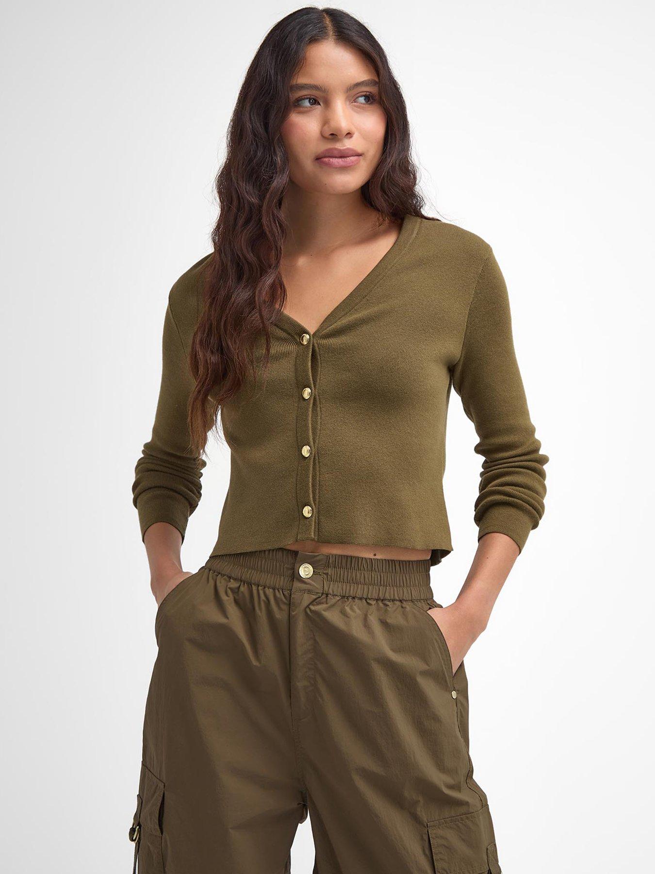  image of barbour-international-carla-trouser-green