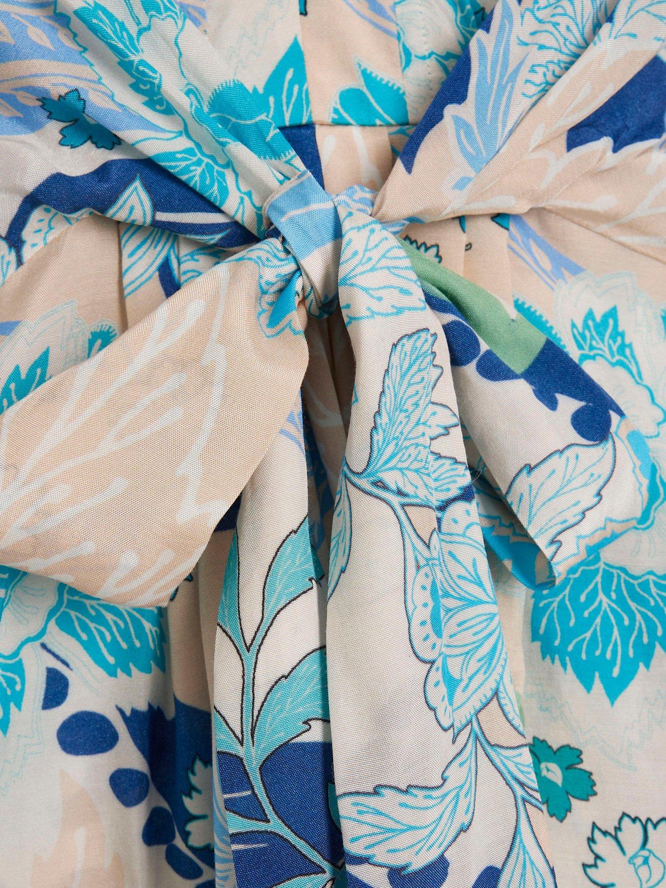 Image 5 of 5 of River Island Tie Front Top - Blue