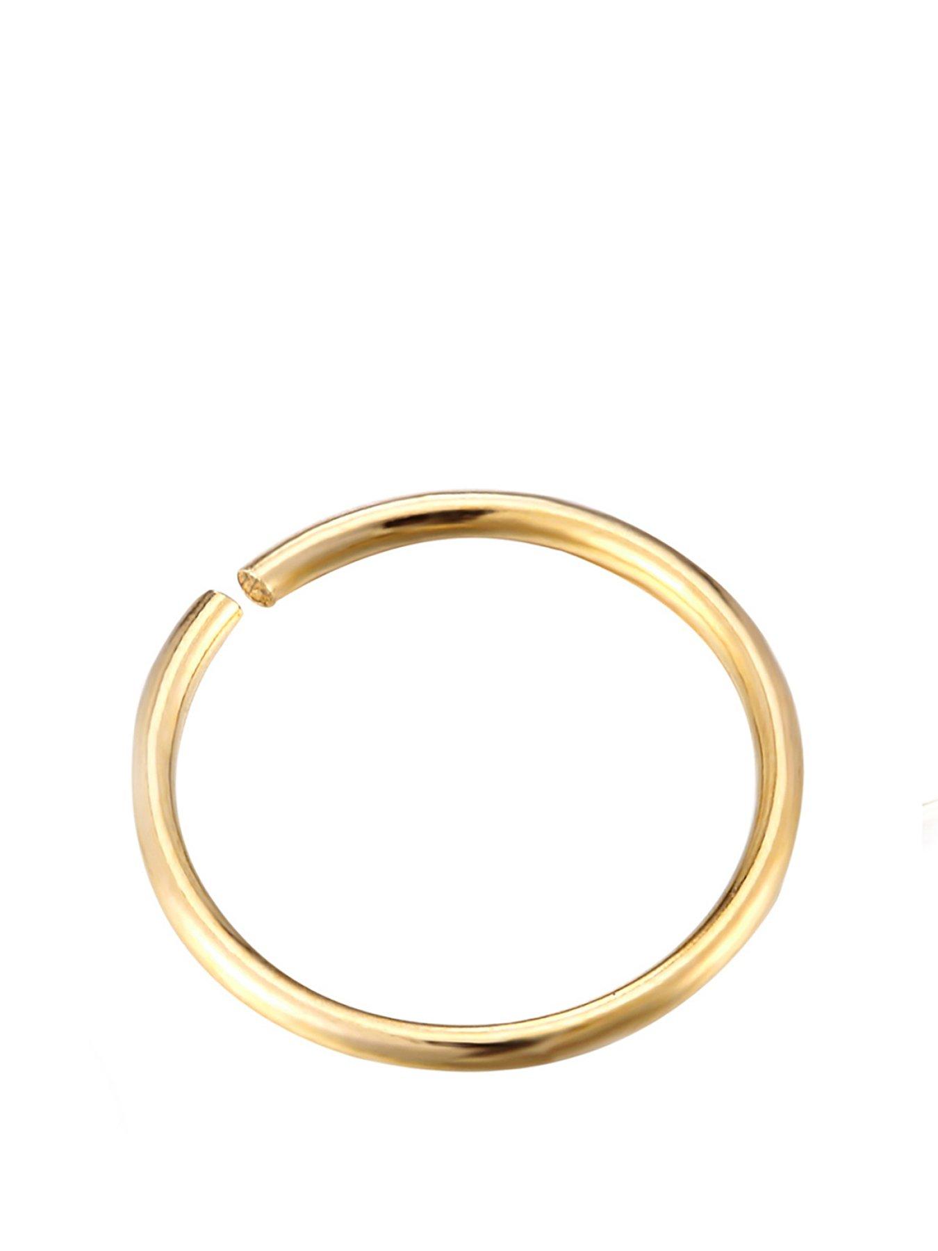  image of the-love-collection-9ct-gold-8mm-hoop-nose-ring