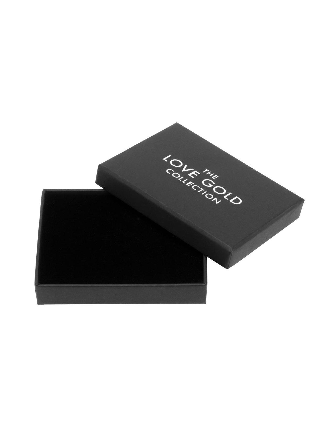  image of the-love-collection-9ct-gold-black-cubic-zirconia-nose-stud