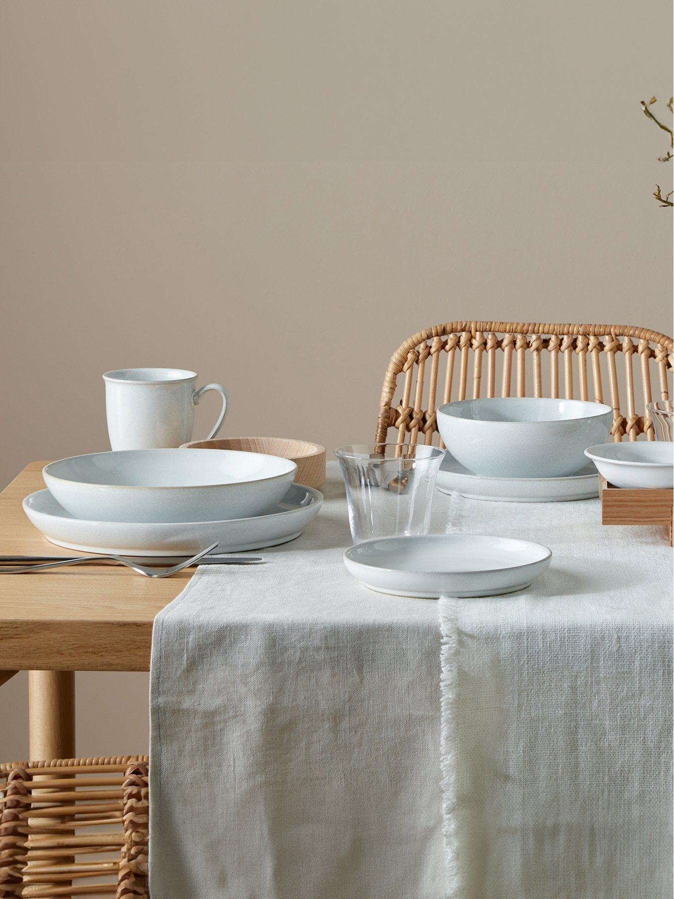 Denby Elements 12-Piece Coupe Dinner Set in Stone White